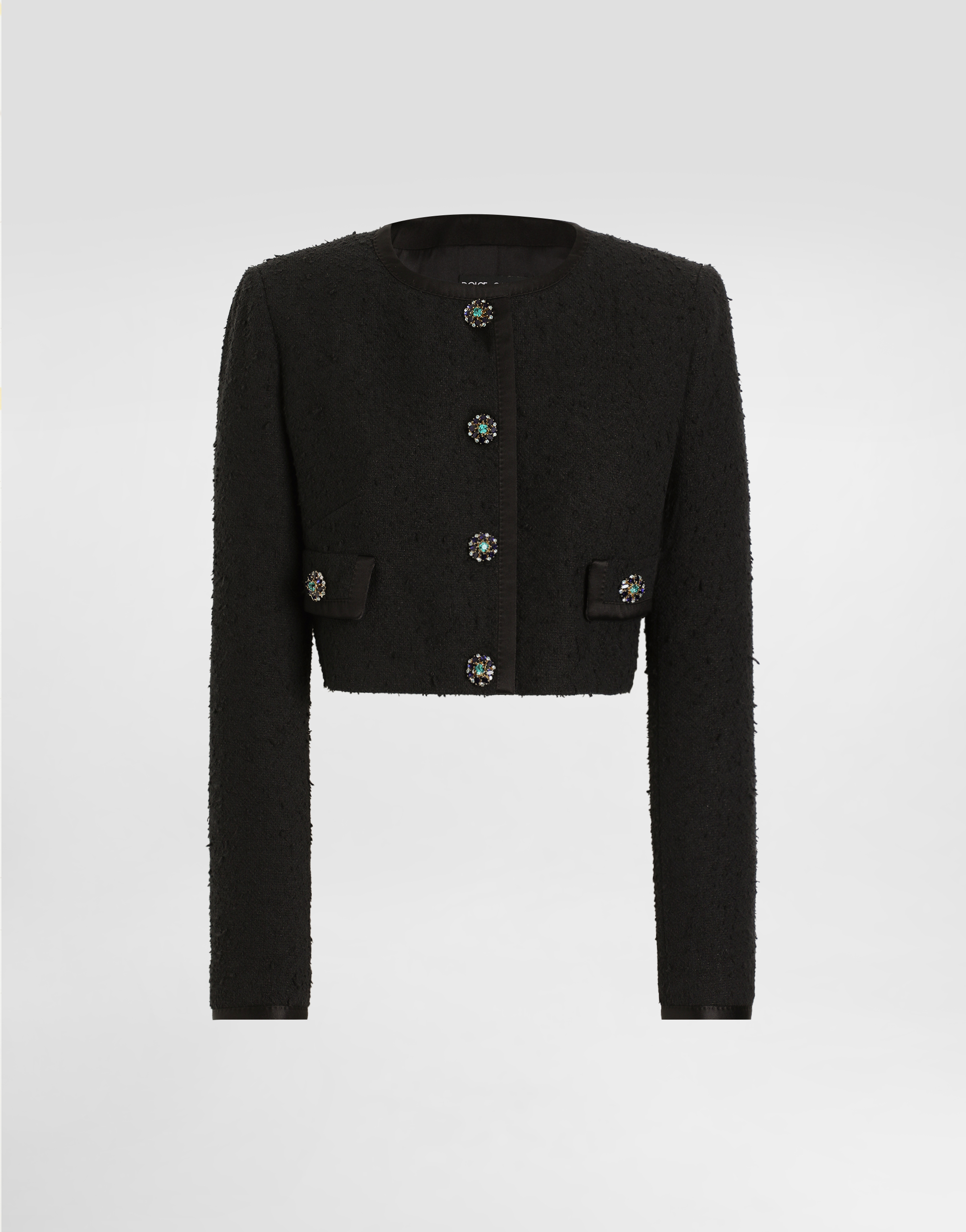 Blackのウィメンズ Rachel basketweave jacket | Dolce&Gabbana®