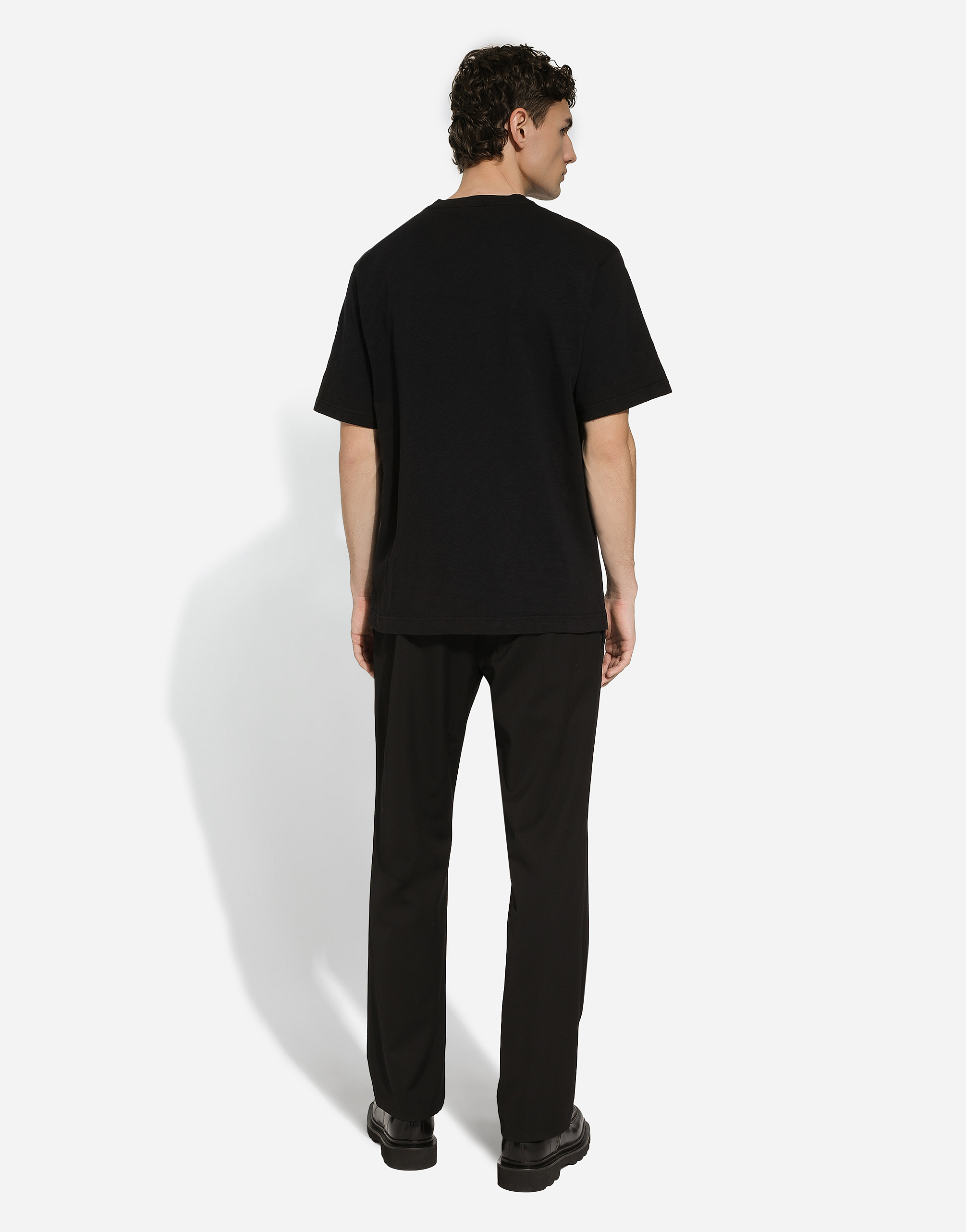Dolce & Gabbana Light Nylon Jogging Pants In Black