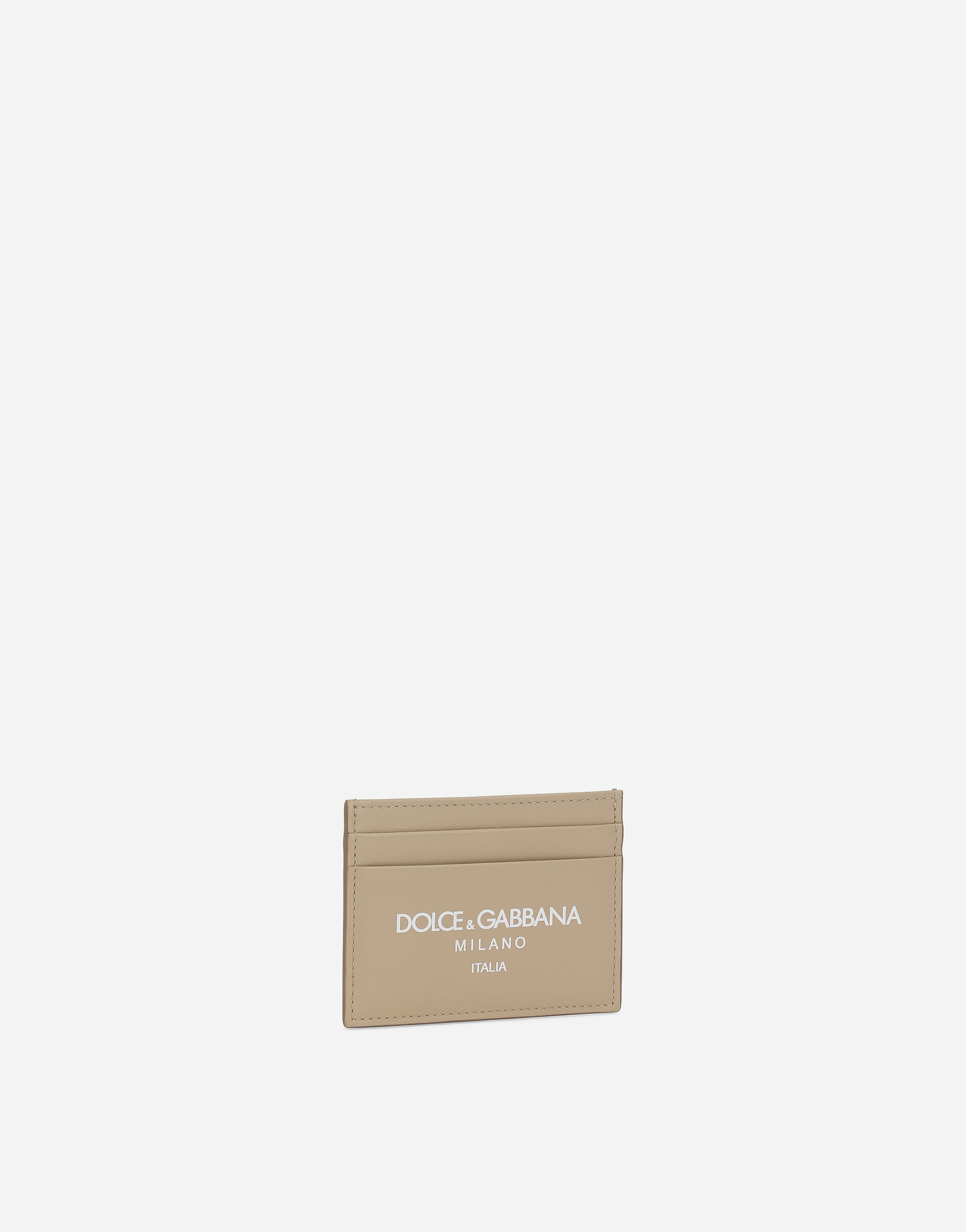 DOLCE & GABBANA CALFSKIN CARD HOLDER WITH LOGO