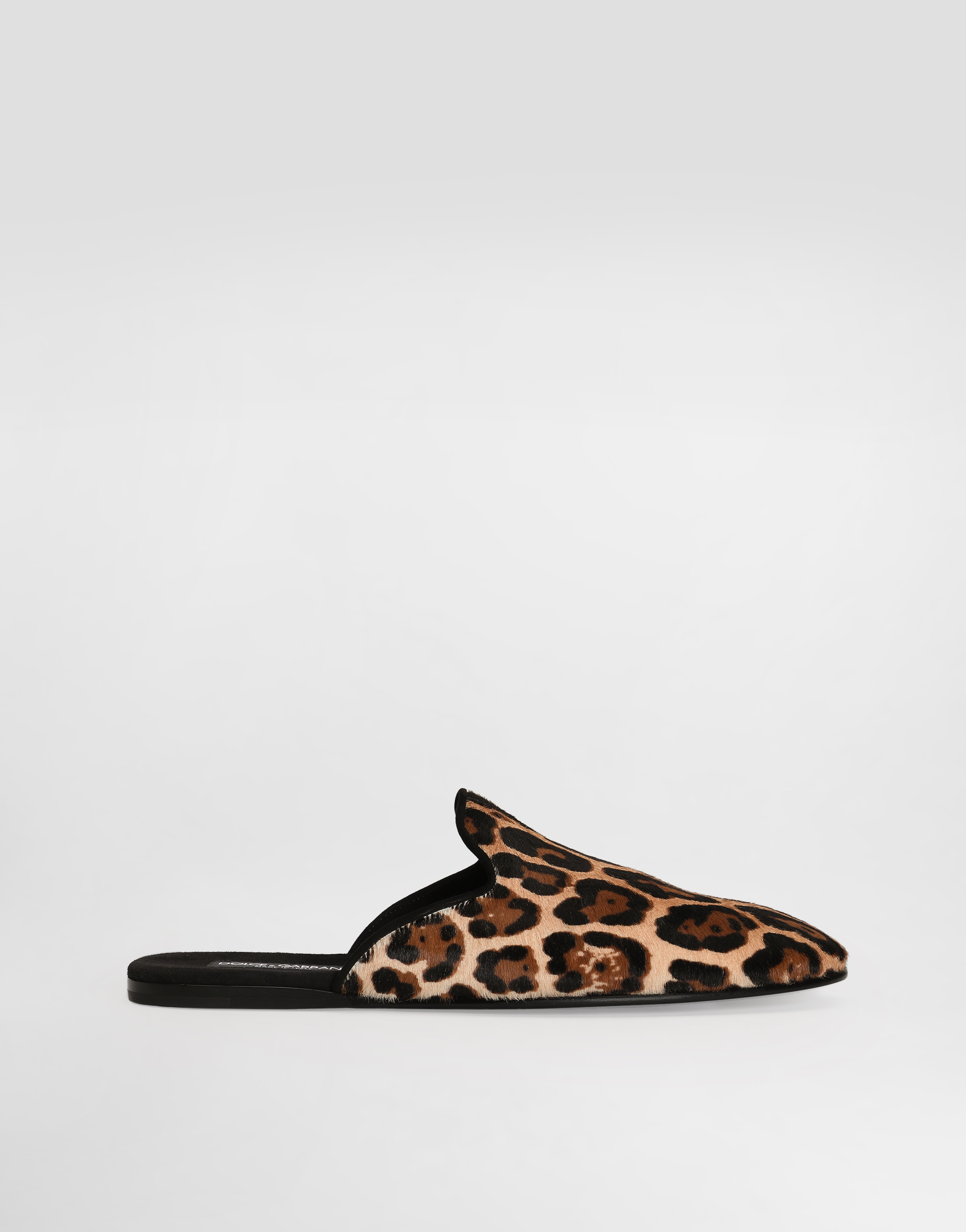 Leo-print pony slippers in Print for Men | Dolce&Gabbana® US