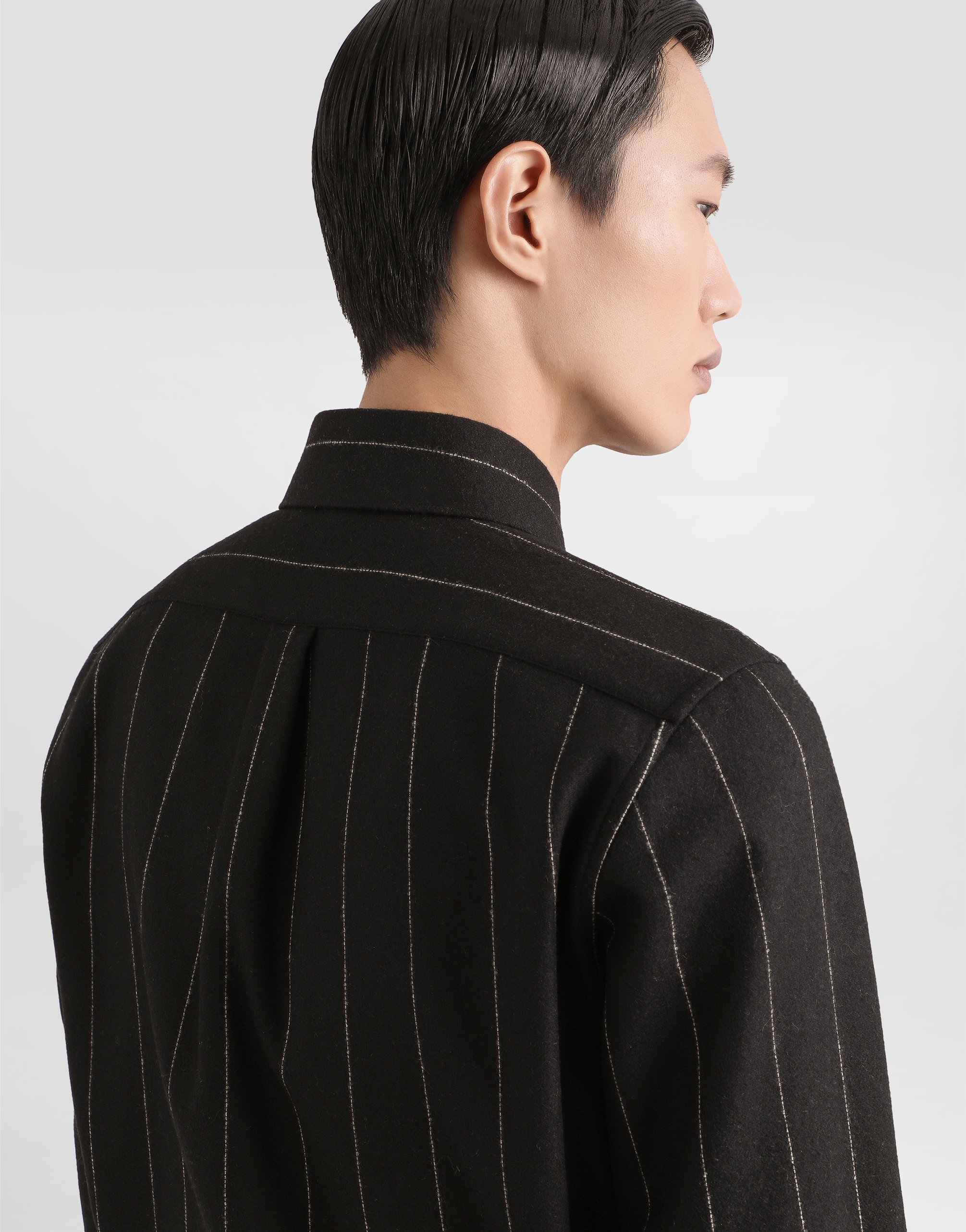 Pinstriped flannel shirt