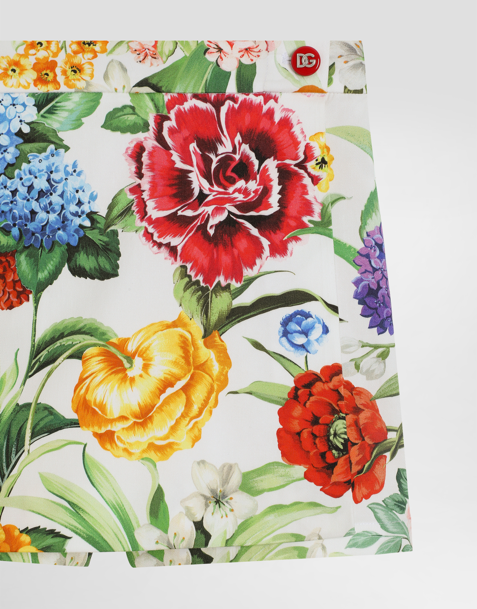 Dolce & Gabbana Floral-print Drill Skorts In プリ