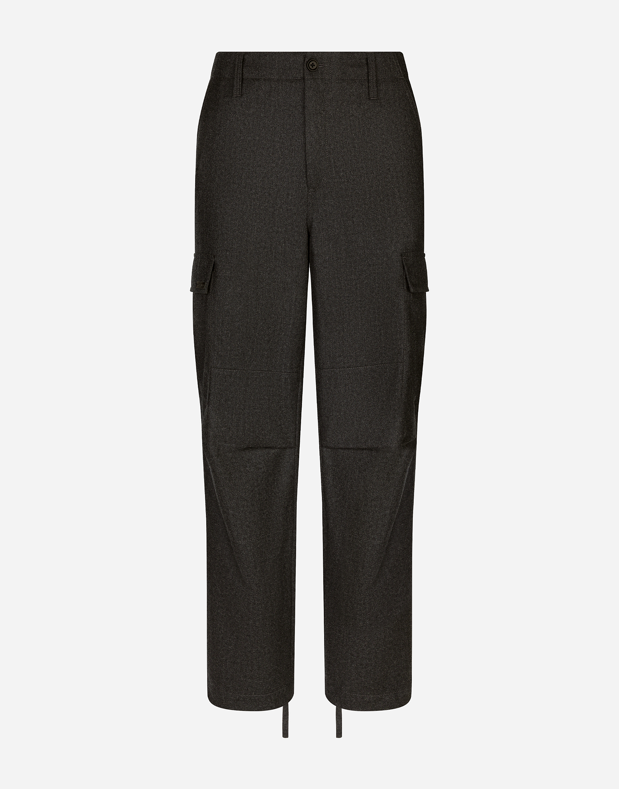Dolce & Gabbana Flannel Cargo Pants - Man Pants And Shorts Gray