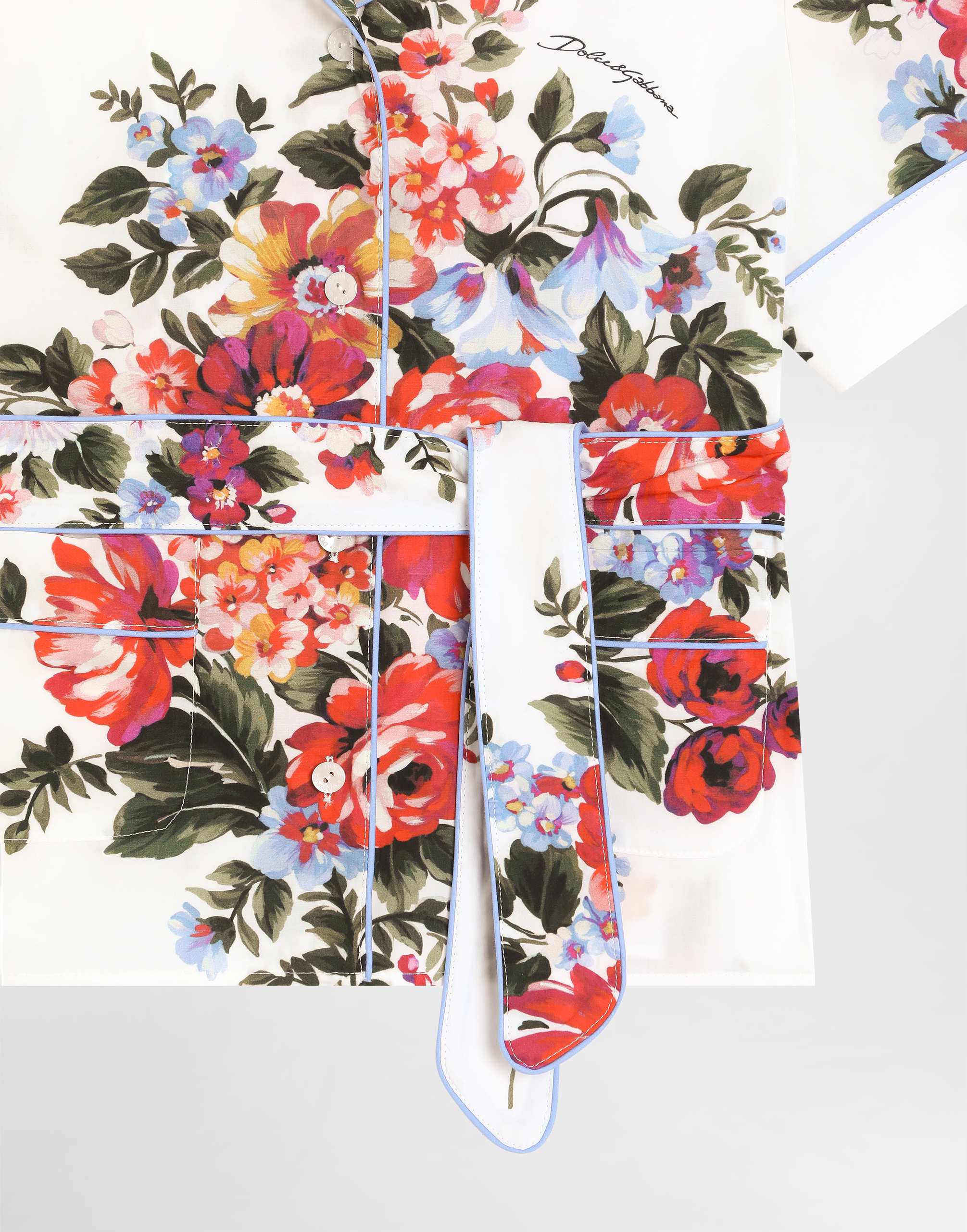 Dolce & Gabbana Oberteil Mit Blumen-print In Multi