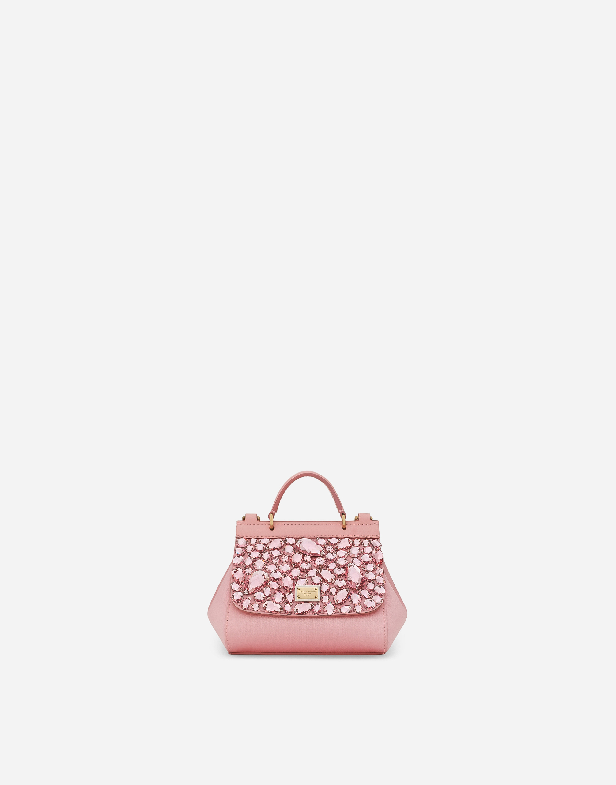Dolce & Gabbana Mini Sicily Handbag - Woman Accessories Pink Leather Onesize