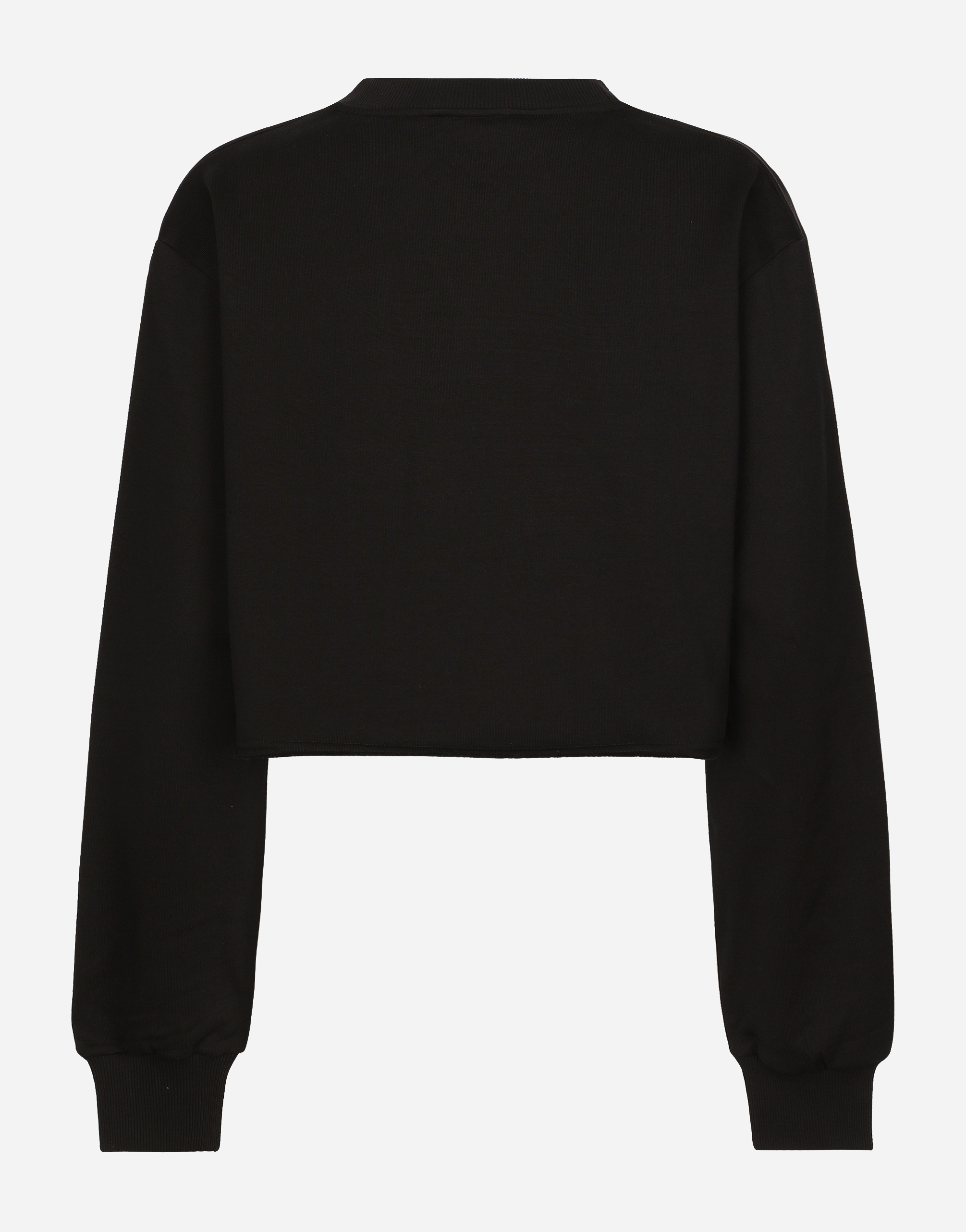 Dolce & Gabbana Jersey Sweatshirt With Dolce&gabbana Print In Black