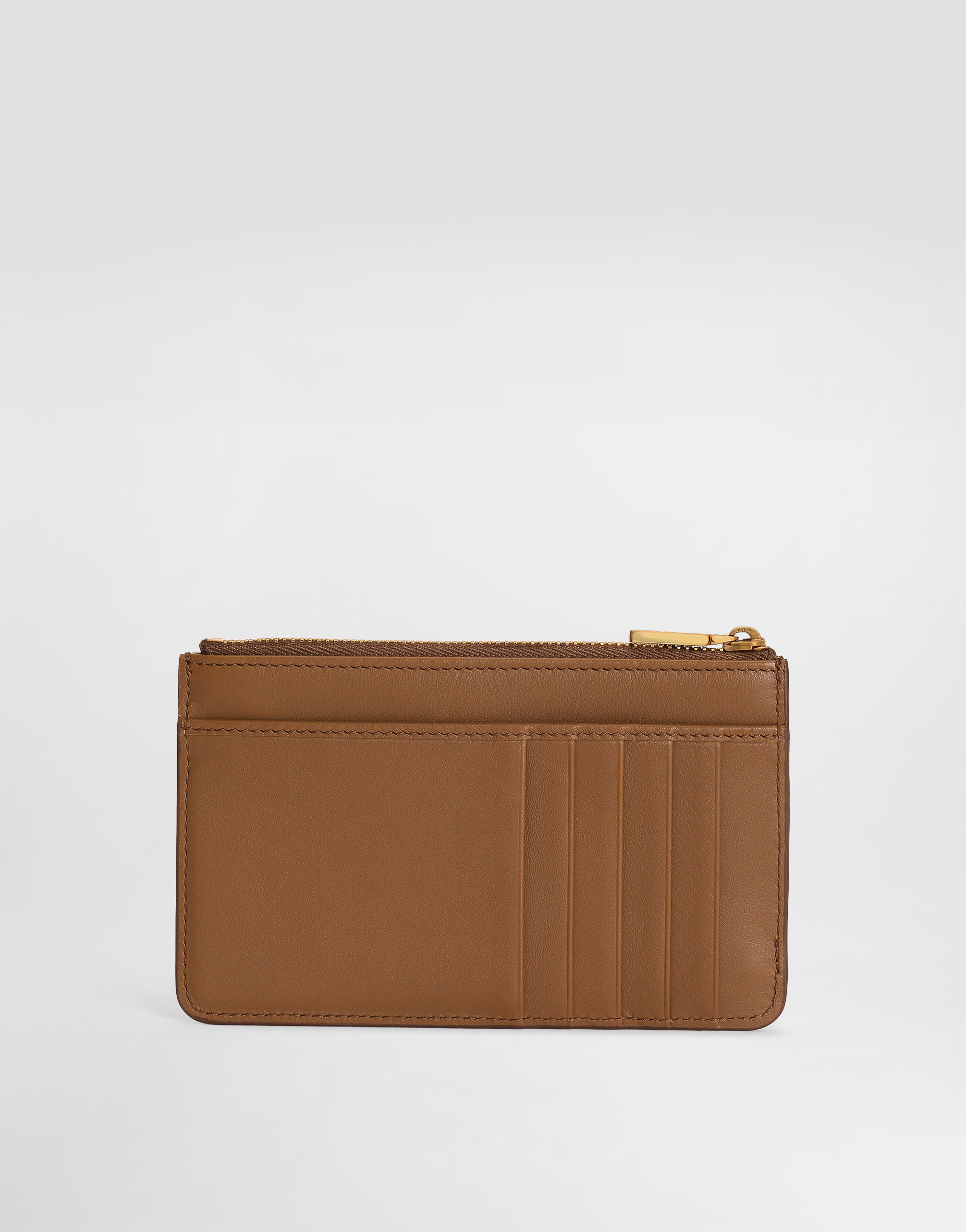  Dolce & Gabbana Calfskin Card Holder With Dg Logo - Frau Geldbörsen Und Kleinlederwaren Braun Leder Onesize 