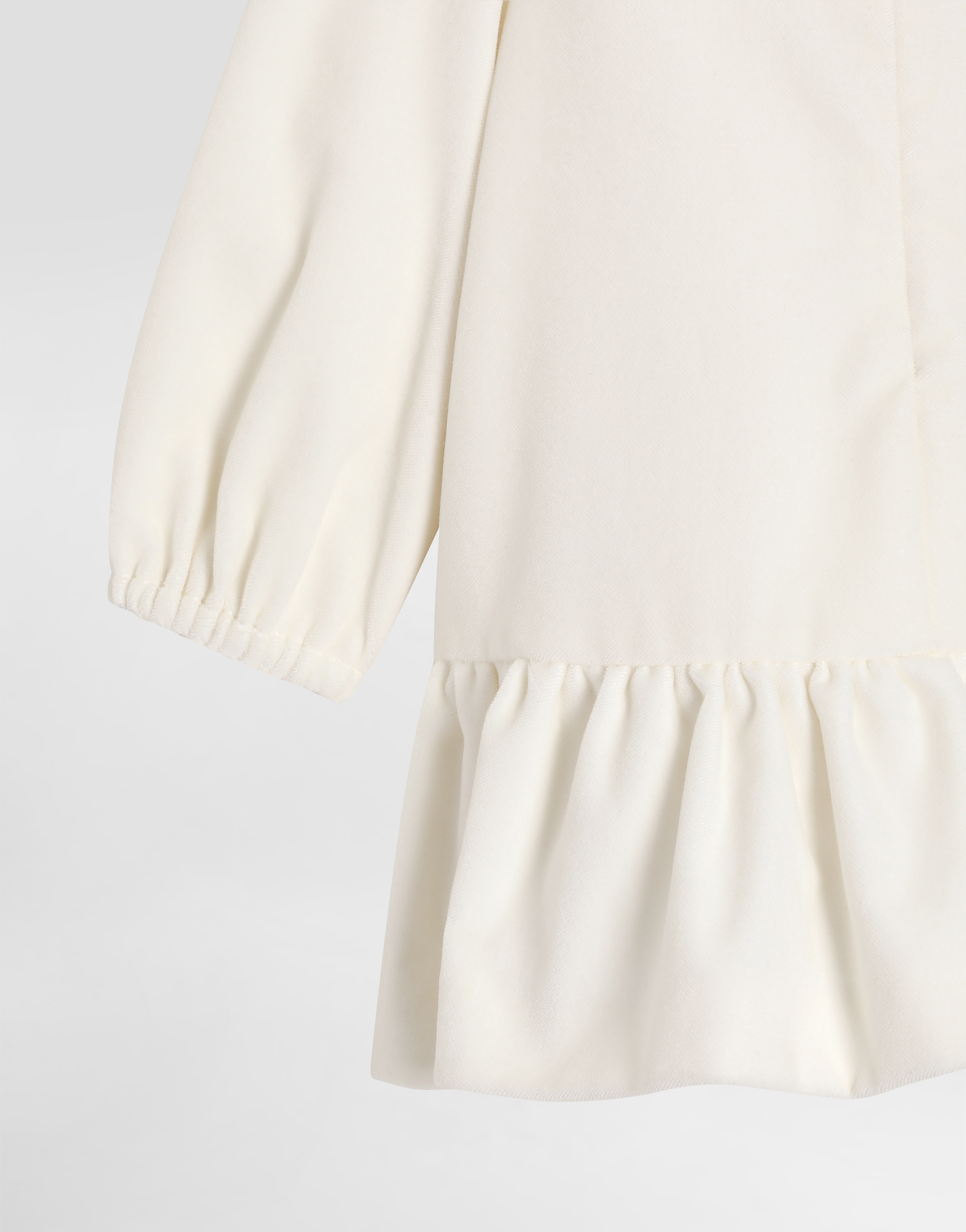 Smooth velvet dress with culotte