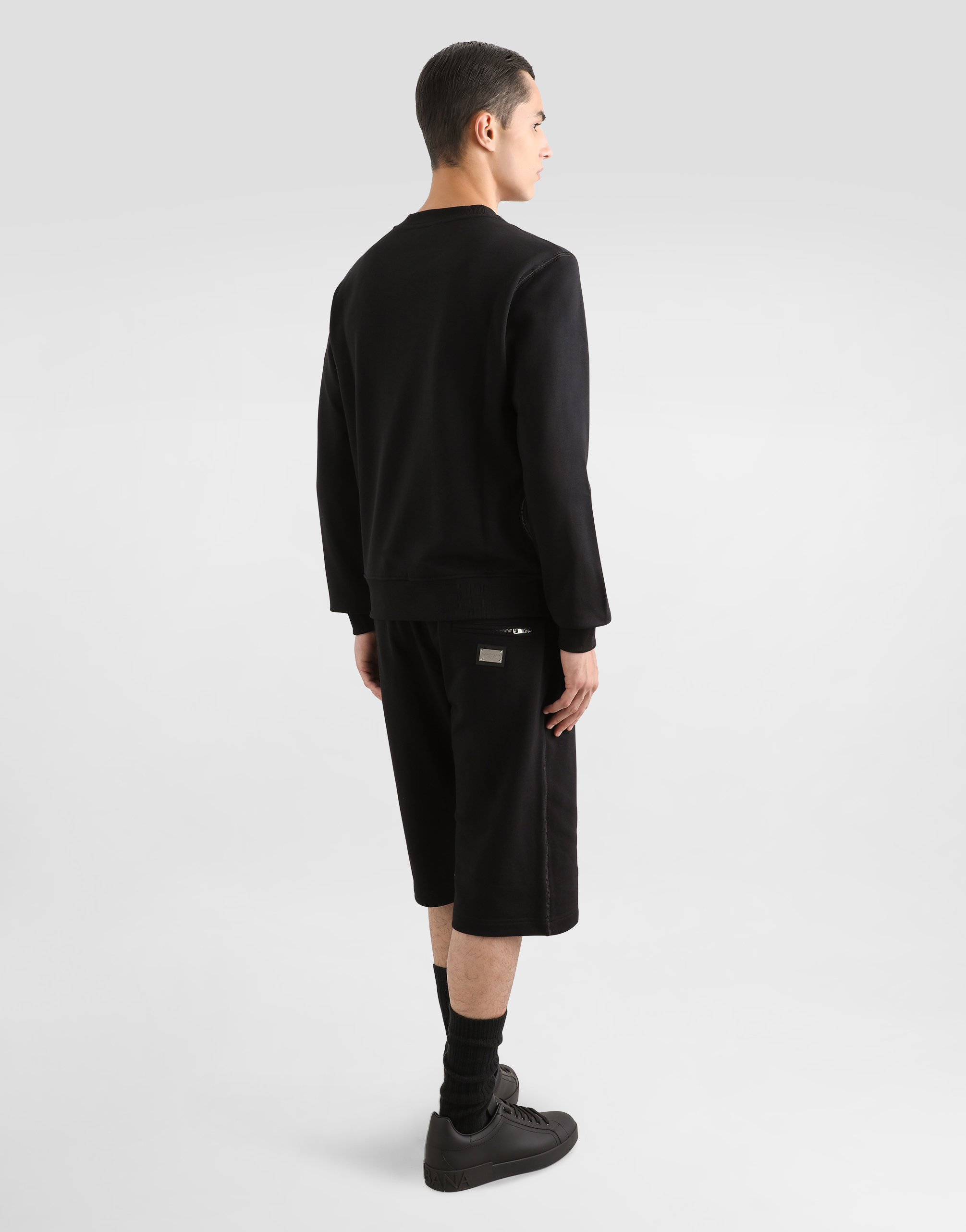 Dolce & Gabbana Drawstring Track Shorts In Black