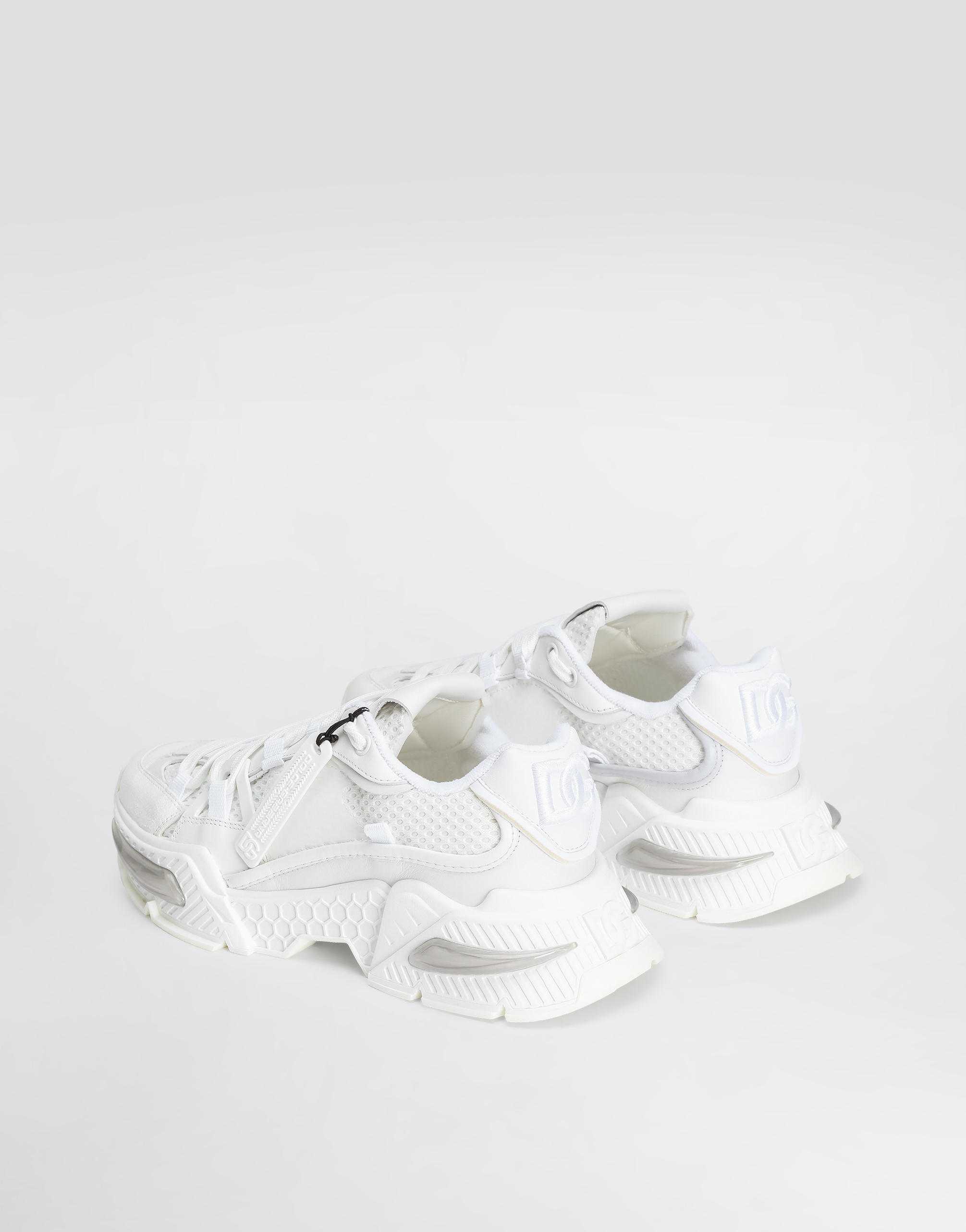 Dolce & Gabbana White Mixed-material Airmaster Sneakers In White