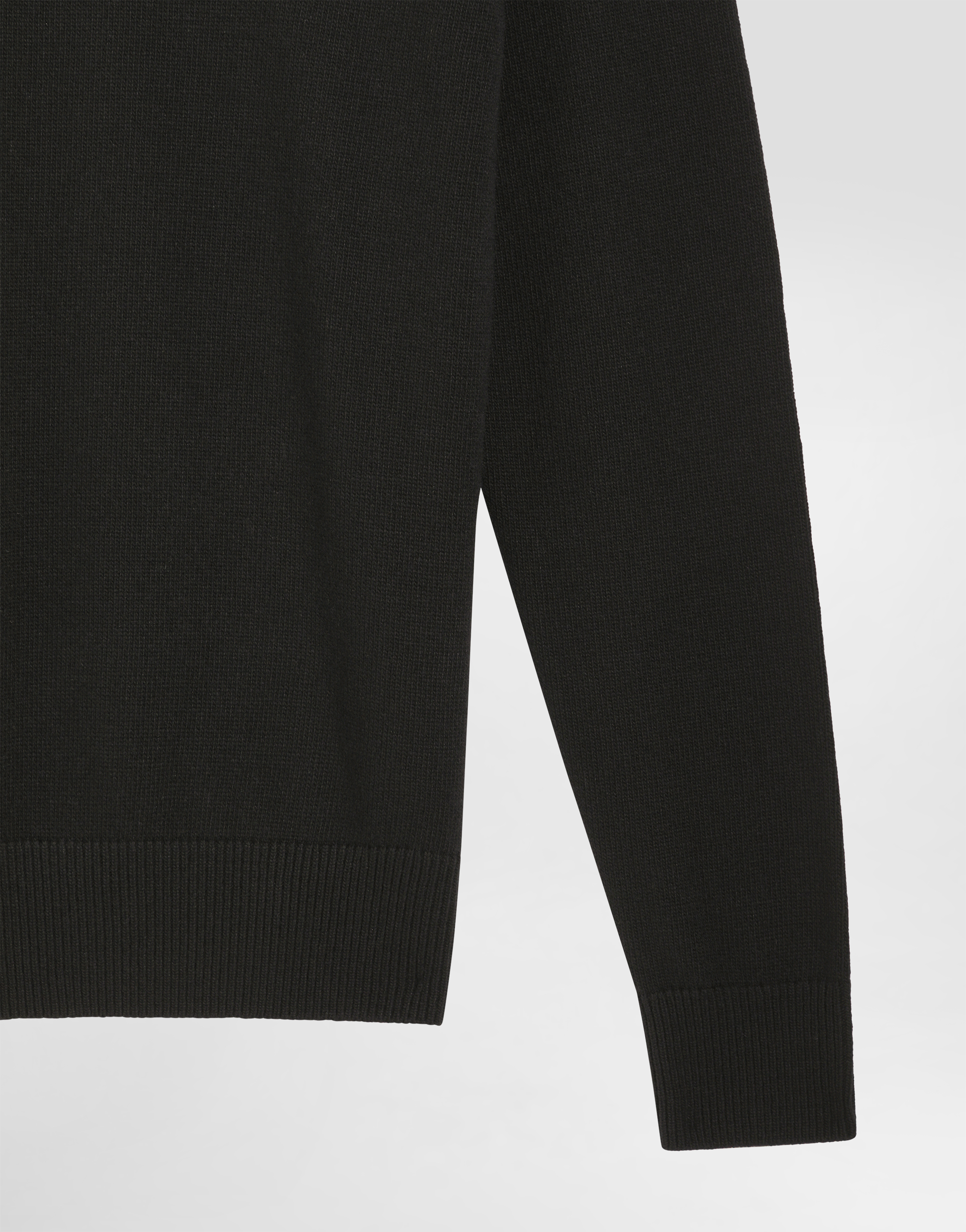  Dolce & Gabbana Rundhalspullover Wolle Mit Stickerei - Mann Strickwaren Schwarz 60 