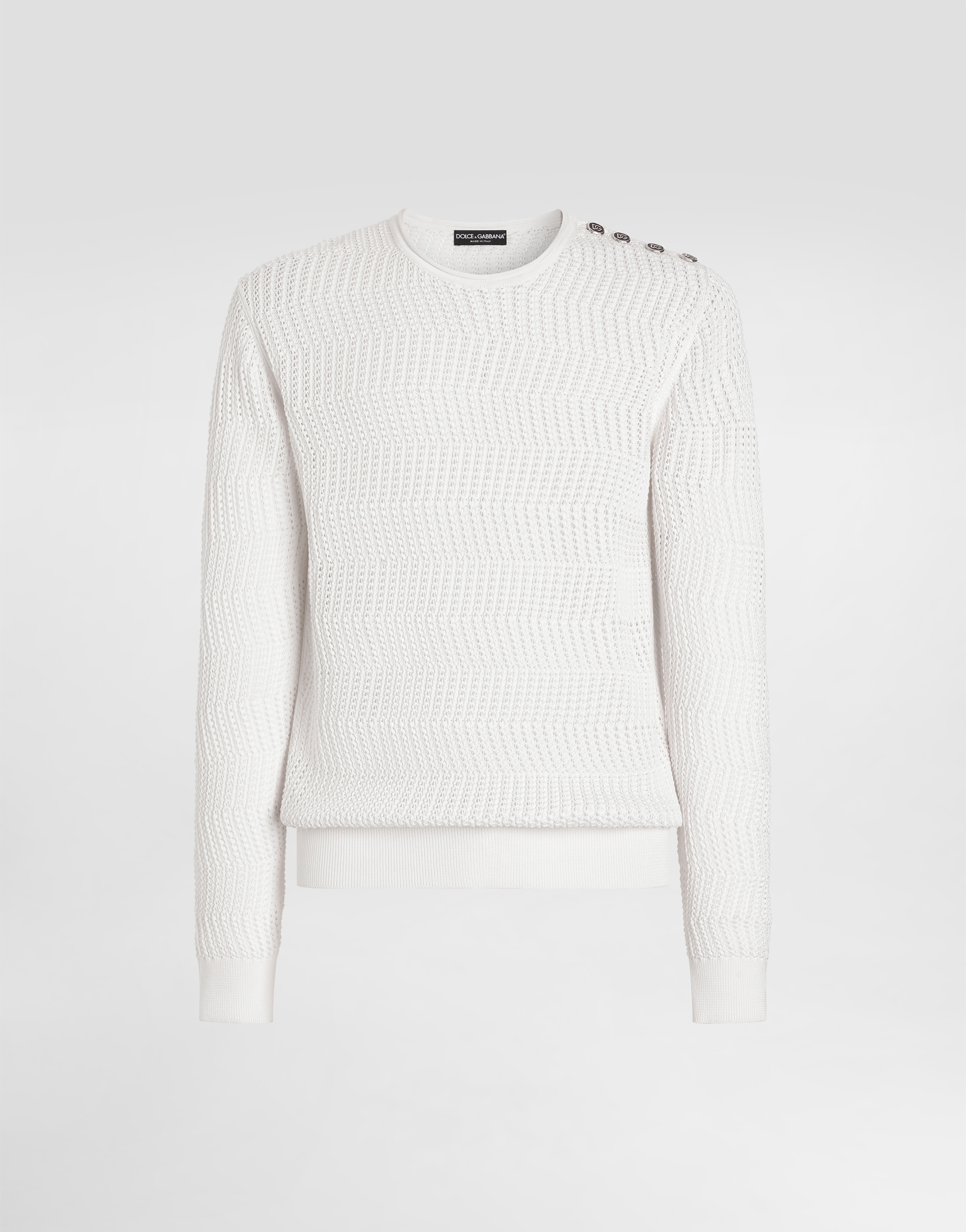 Multicolorのメンズ Crochet pullover in silk | Dolce&Gabbana®