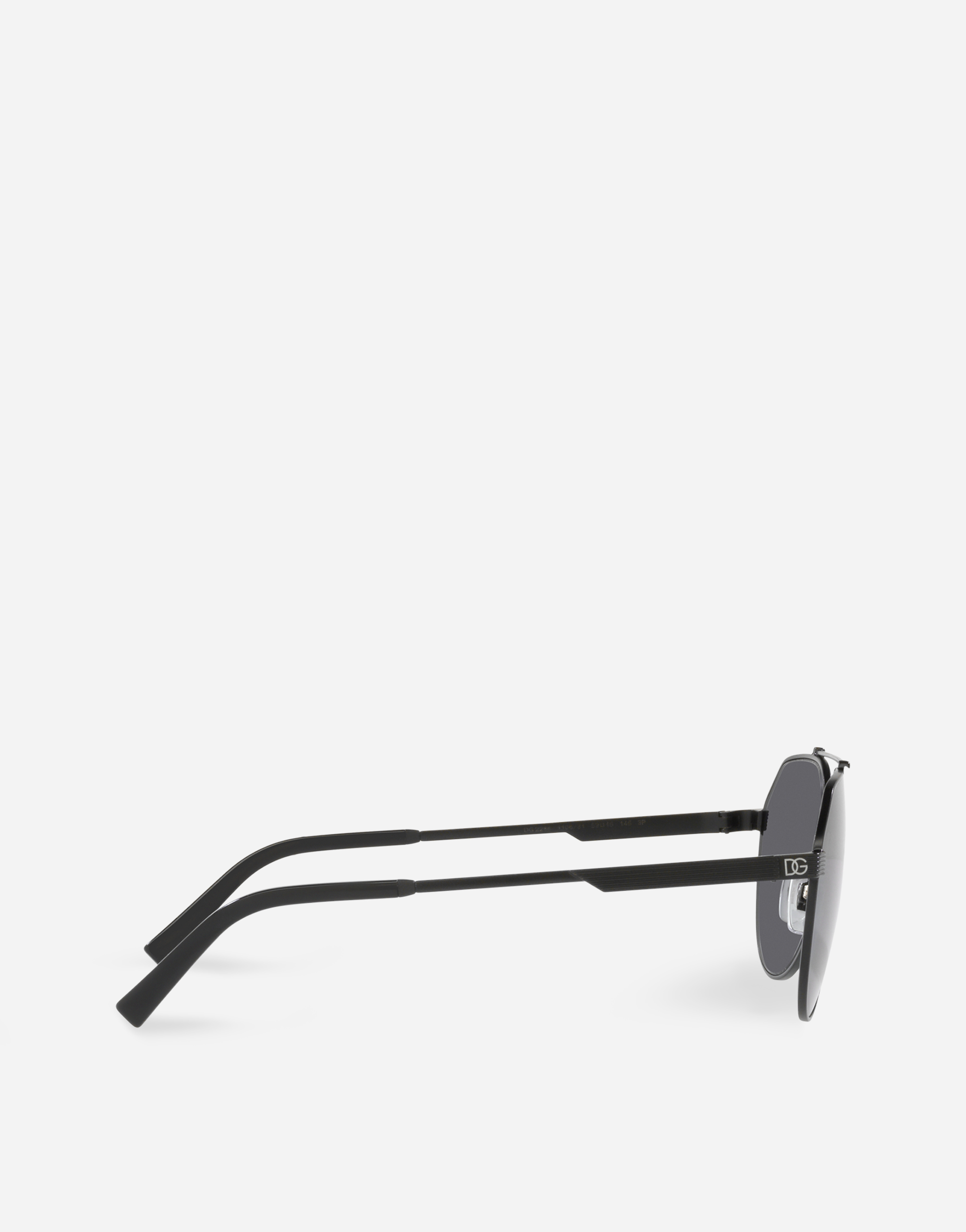 Dolce & Gabbana Gros Grain Sunglasses In Matte Black