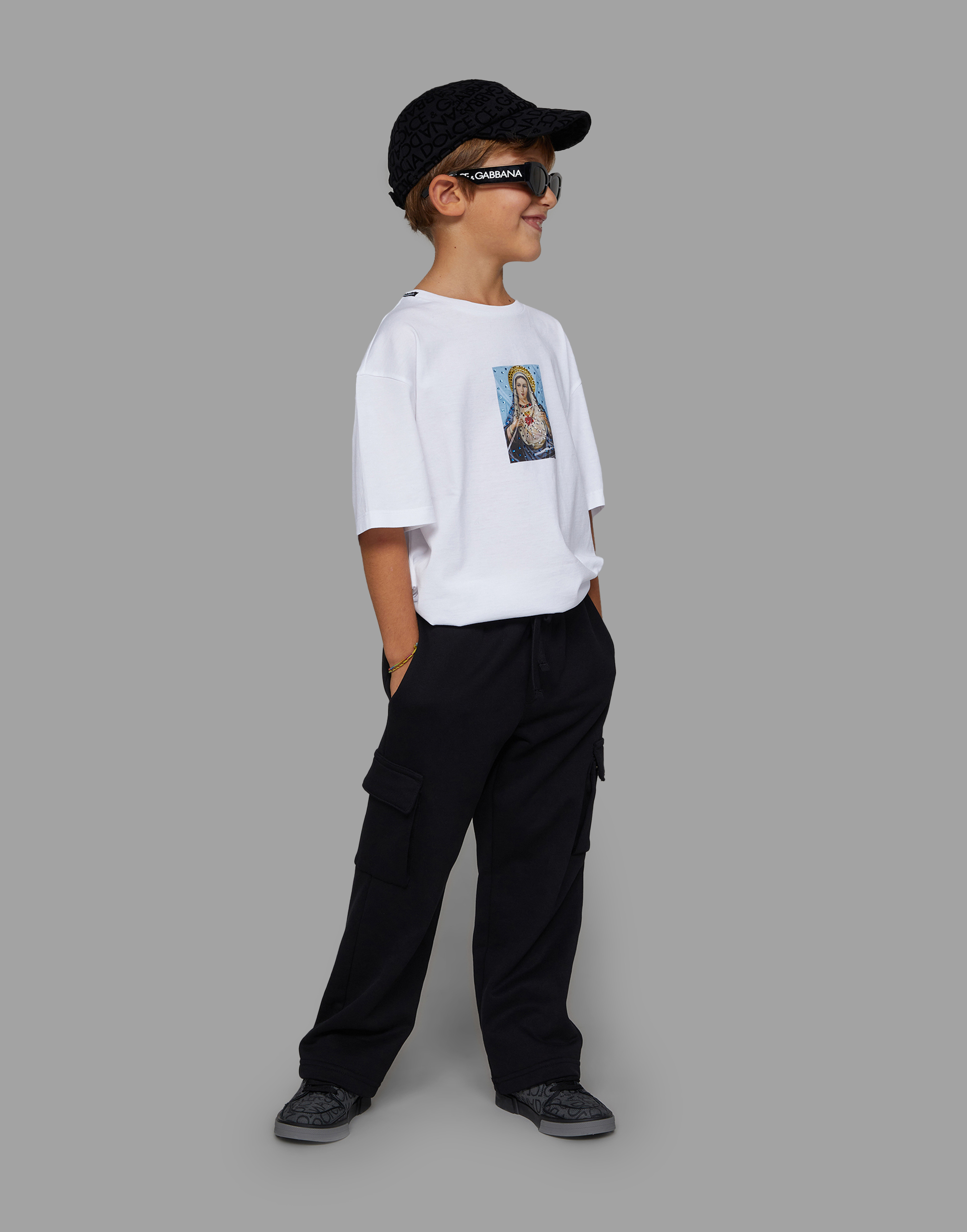 Dolce & Gabbana Jersey Jogging Pants In Black