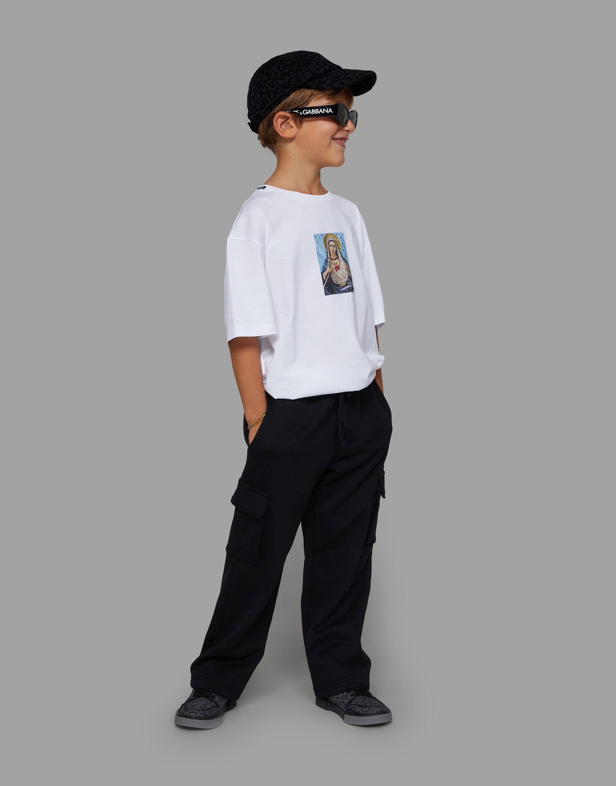 Dolce & Gabbana Jersey Jogging Pants In Black