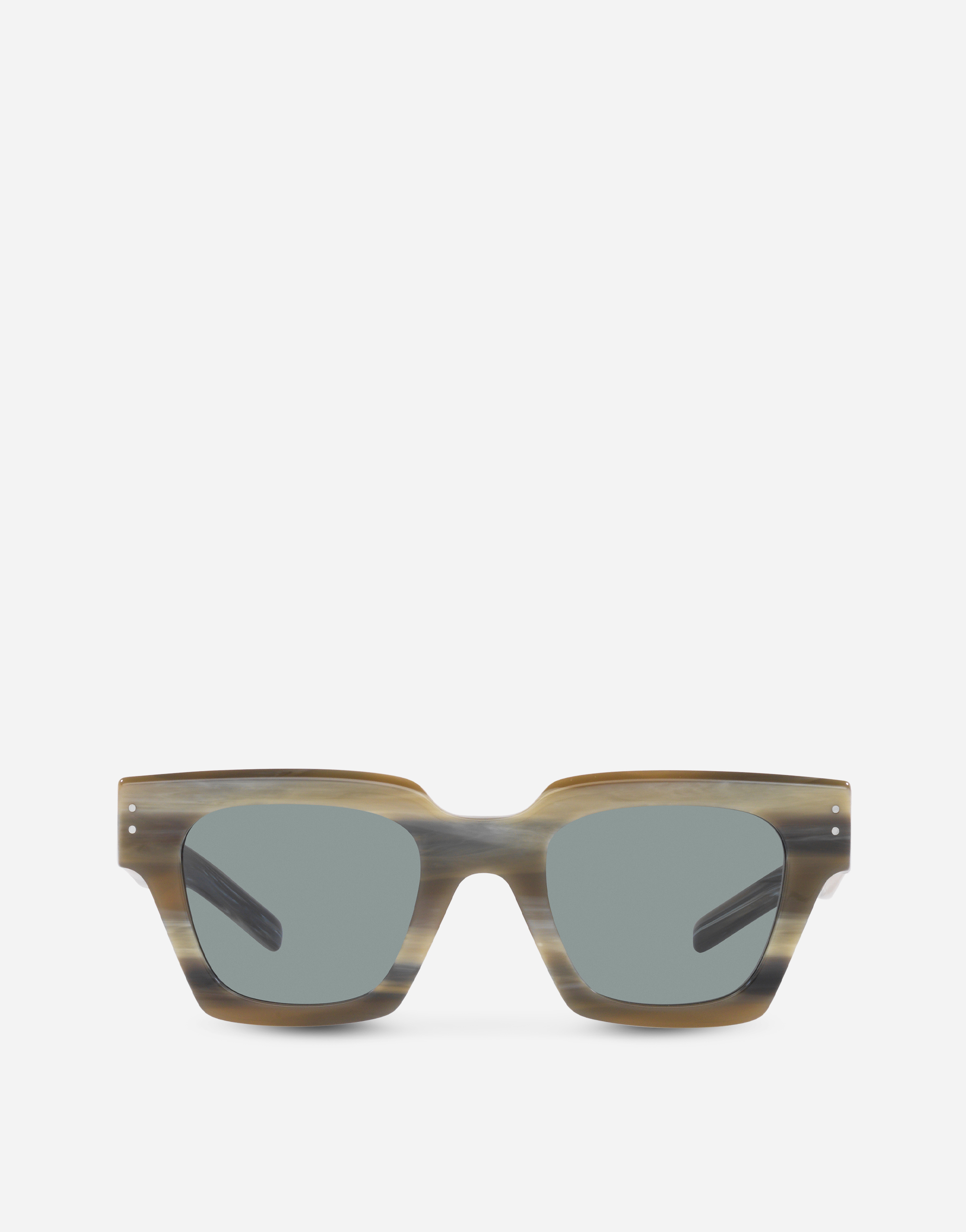 Dolce & Gabbana Men's 48mm Plastic Square Sunglasses In Grey Green