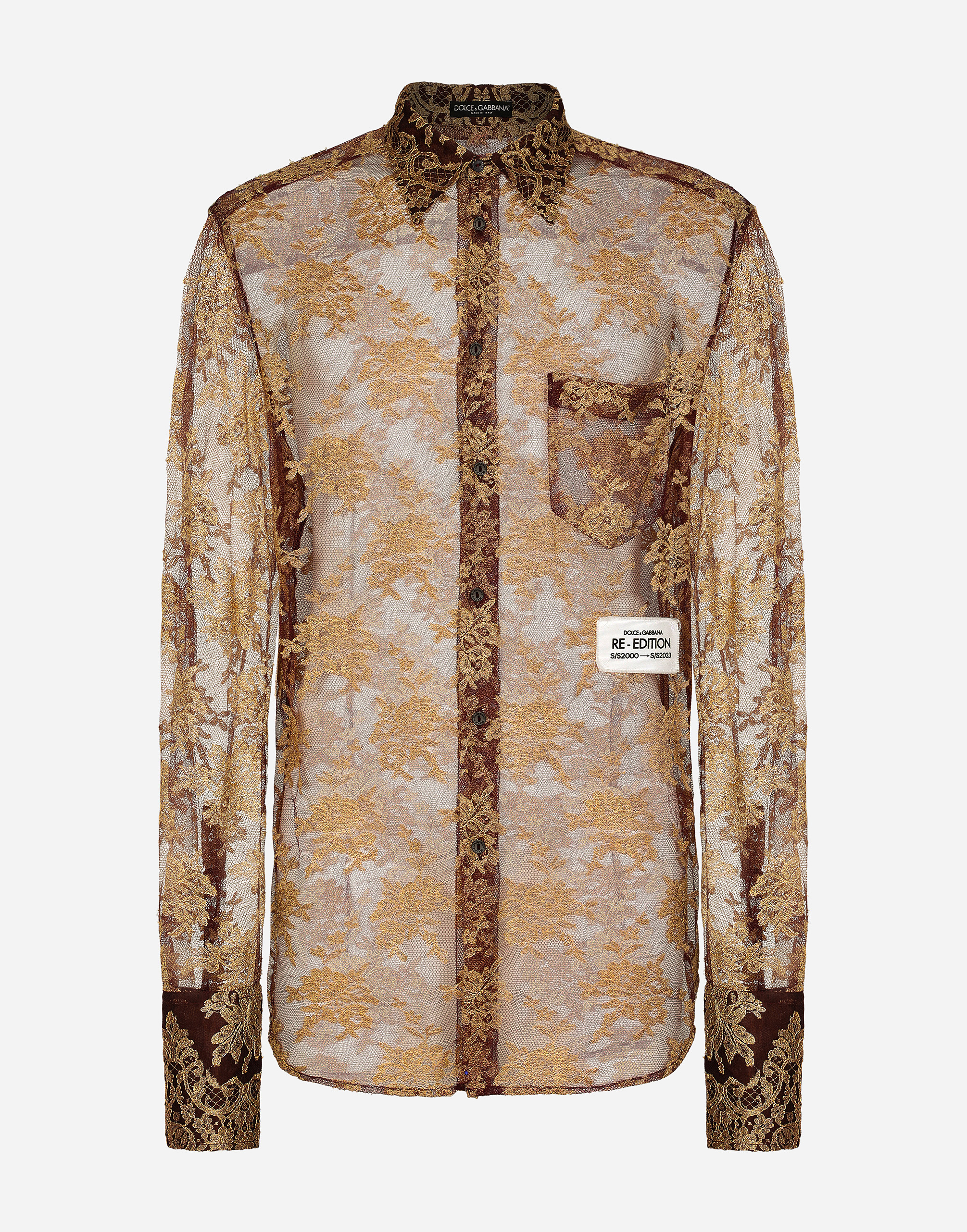 DOLCE & GABBANA FLORAL LACE SHIRT