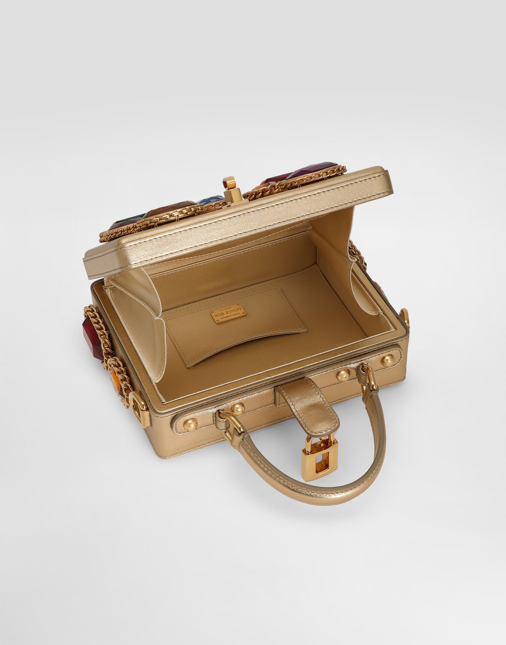 Dolce & Gabbana Dolce Box Handbag In Gold