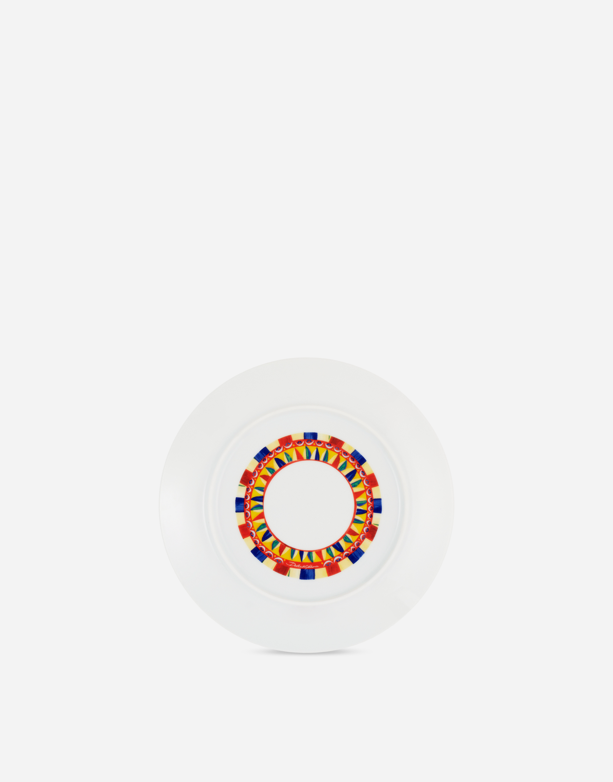 Dolce & Gabbana Set 2 Porcelain Bread Plates In Multicolor