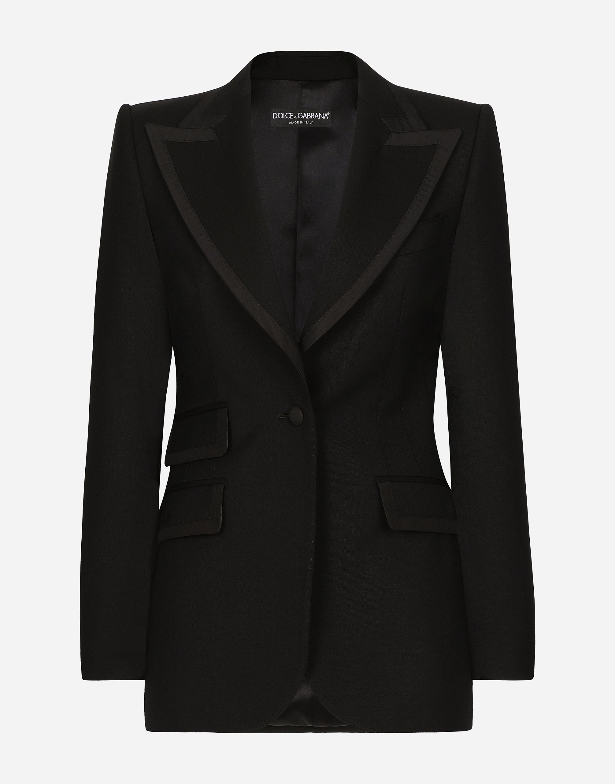 Dolce & Gabbana Single-breasted Twill Turlington Tuxedo Jacket - Woman Blazers Black