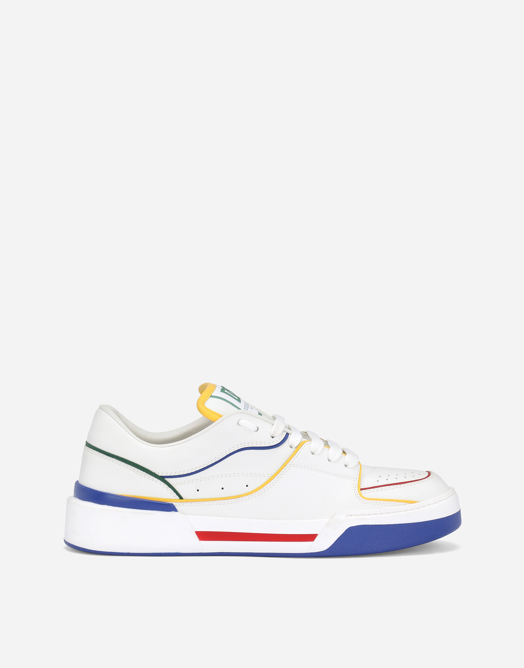 Dolce & Gabbana Calfskin Leather New Roma Sneakers In Multicolor