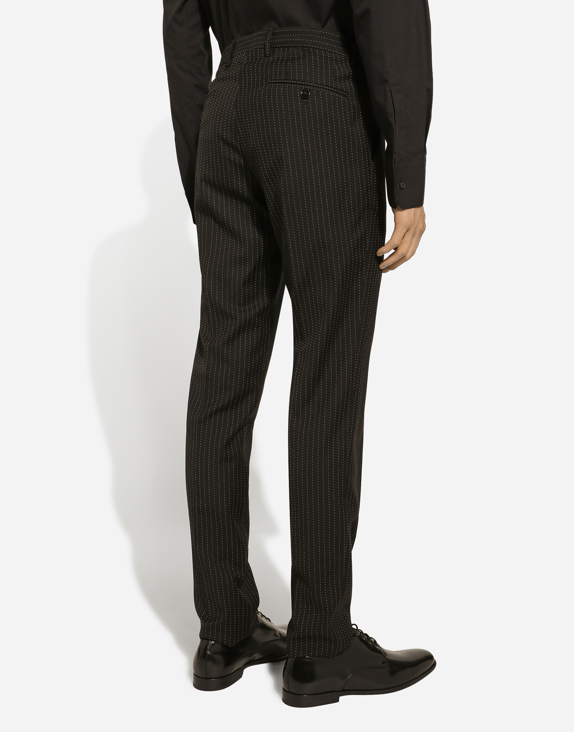 Tailored pinstripe virgin wool pants