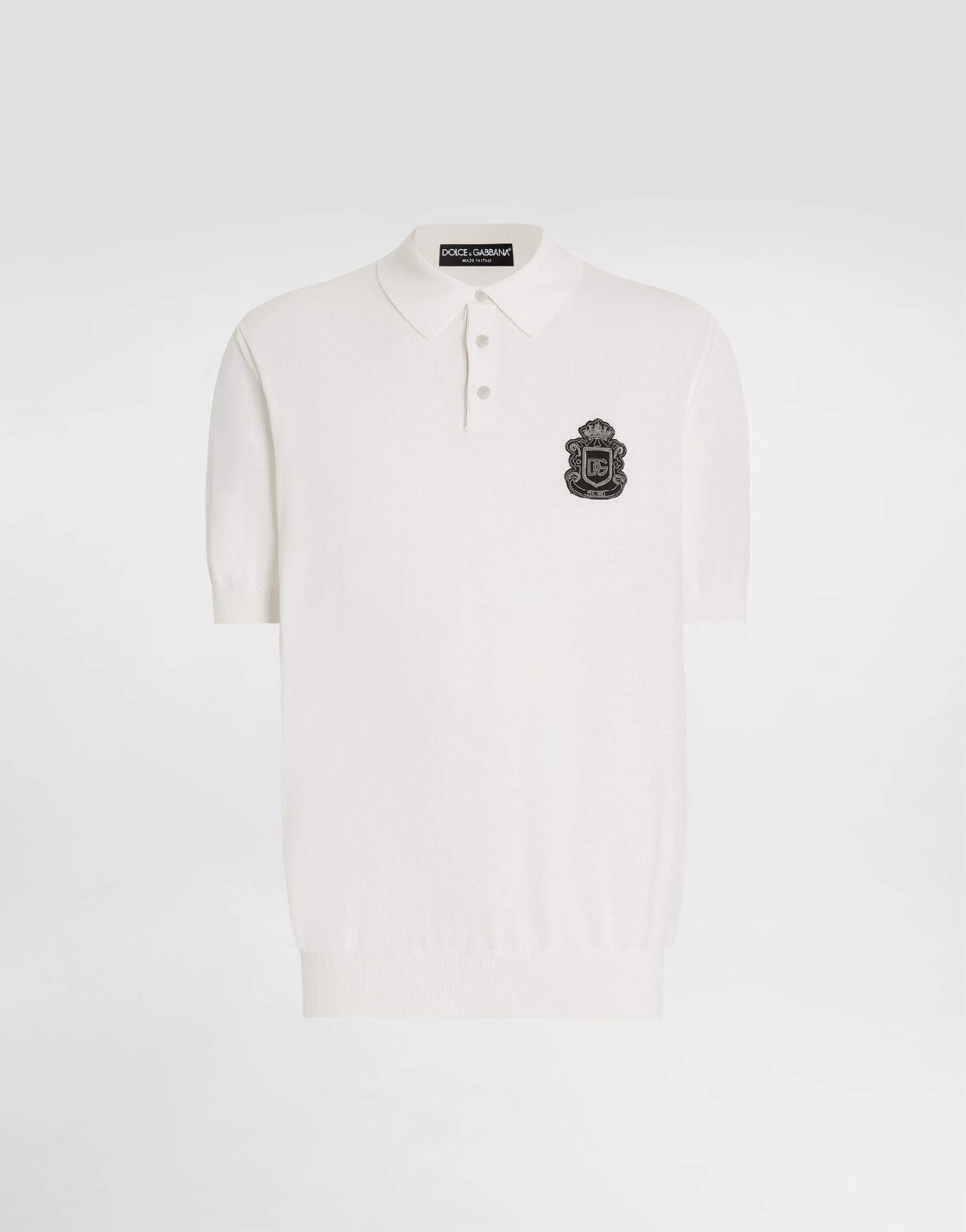 Cotton polo shirt in White for Men | Dolce&Gabbana® US