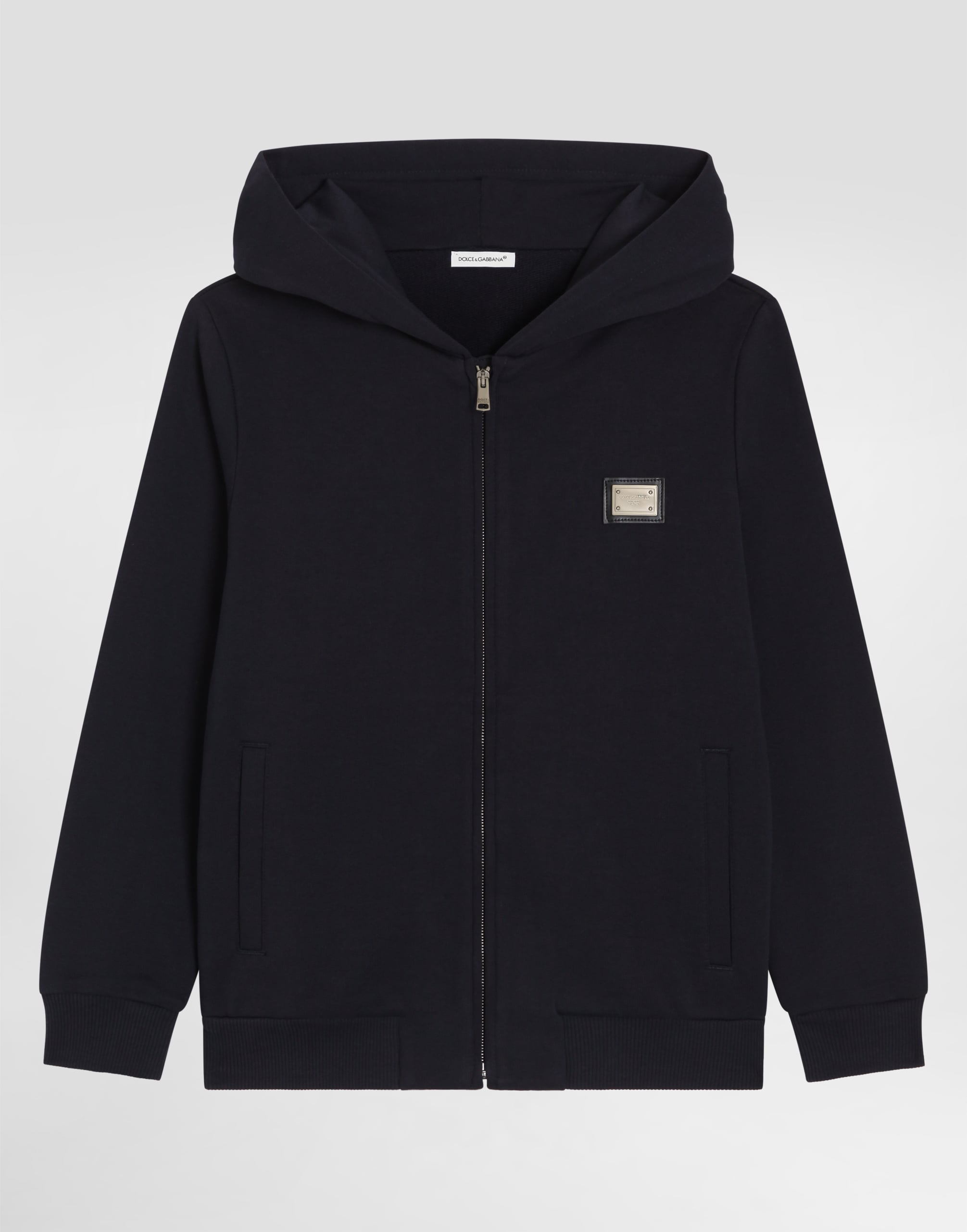 CAPPUCCIO CON ZIP in Blue for Boys | Dolce&Gabbana® US