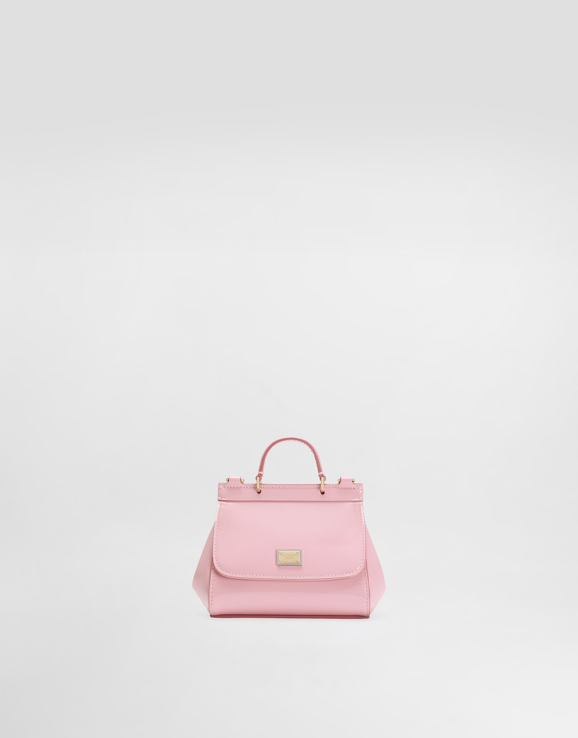 Dolce & Gabbana Kids' Patent Leather Mini Sicily Bag In Pink