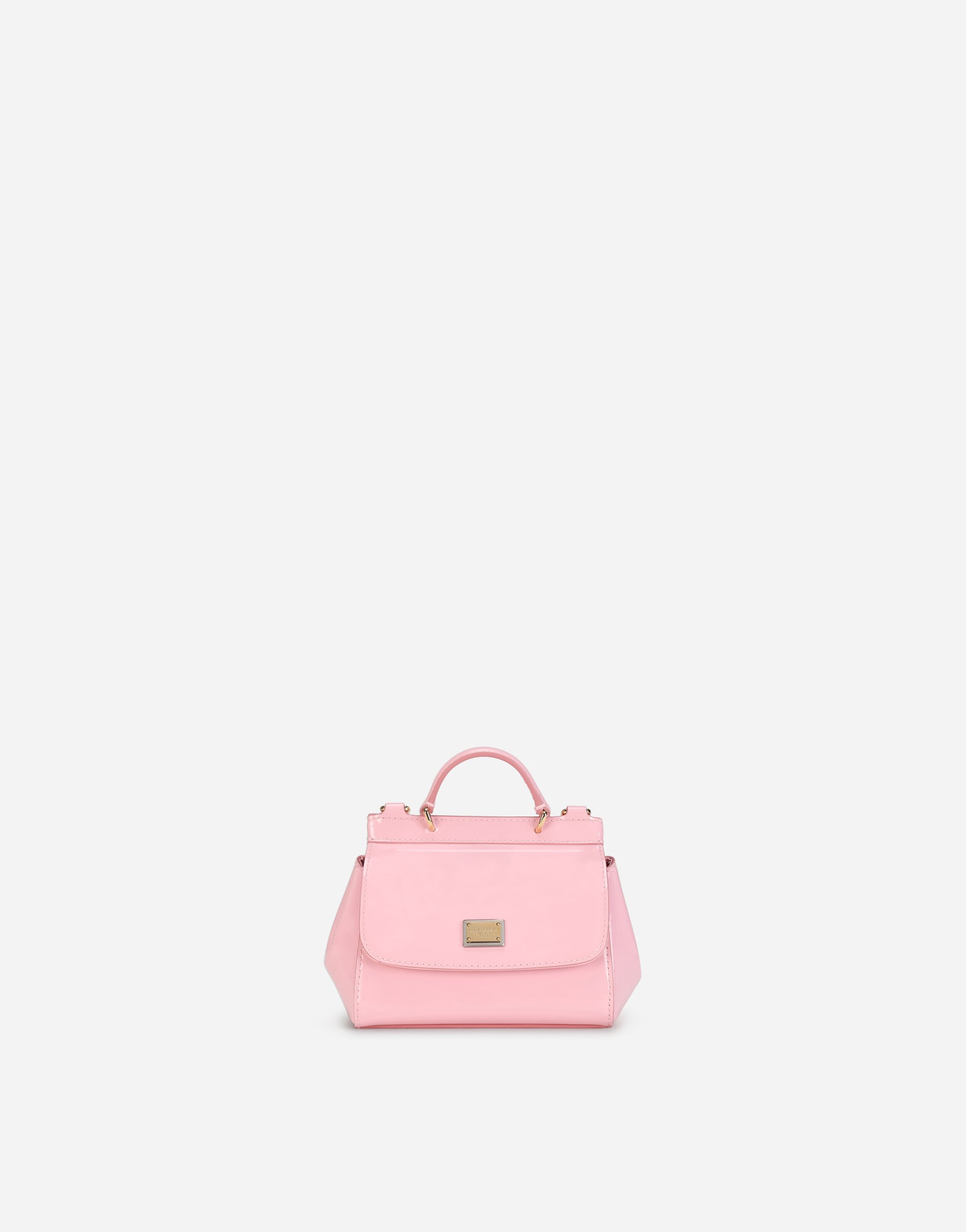 Dolce & Gabbana Kids' Patent Leather Mini Sicily Bag In Pink