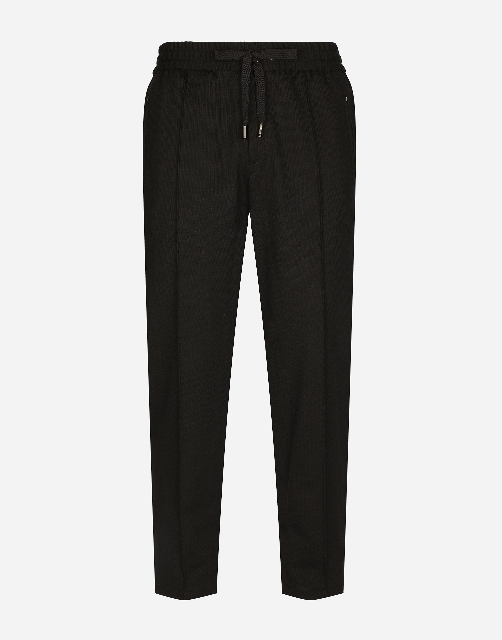 DOLCE & GABBANA HERRINGBONE JERSEY JOGGING PANTS