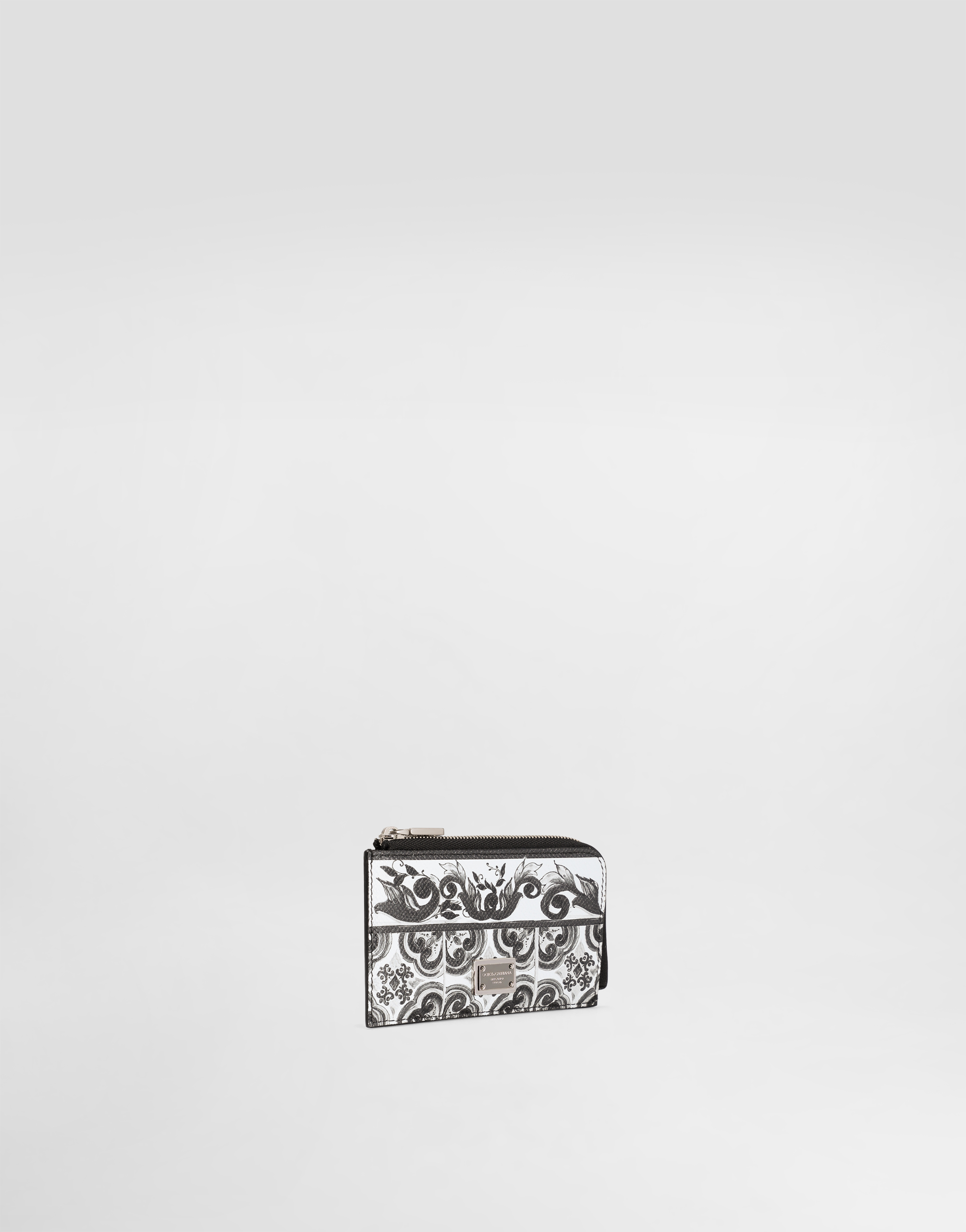 Dolce & Gabbana Dolce  Gabbana Logo Plaque Zipped Wallet In Neutral