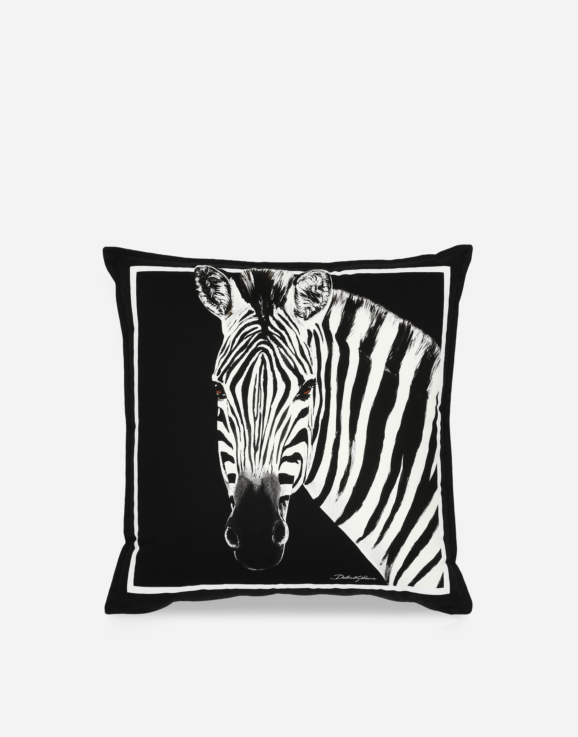 Dolce & Gabbana Canvas Cushion Medium Multicolor Unisex Onesize In Multicolor