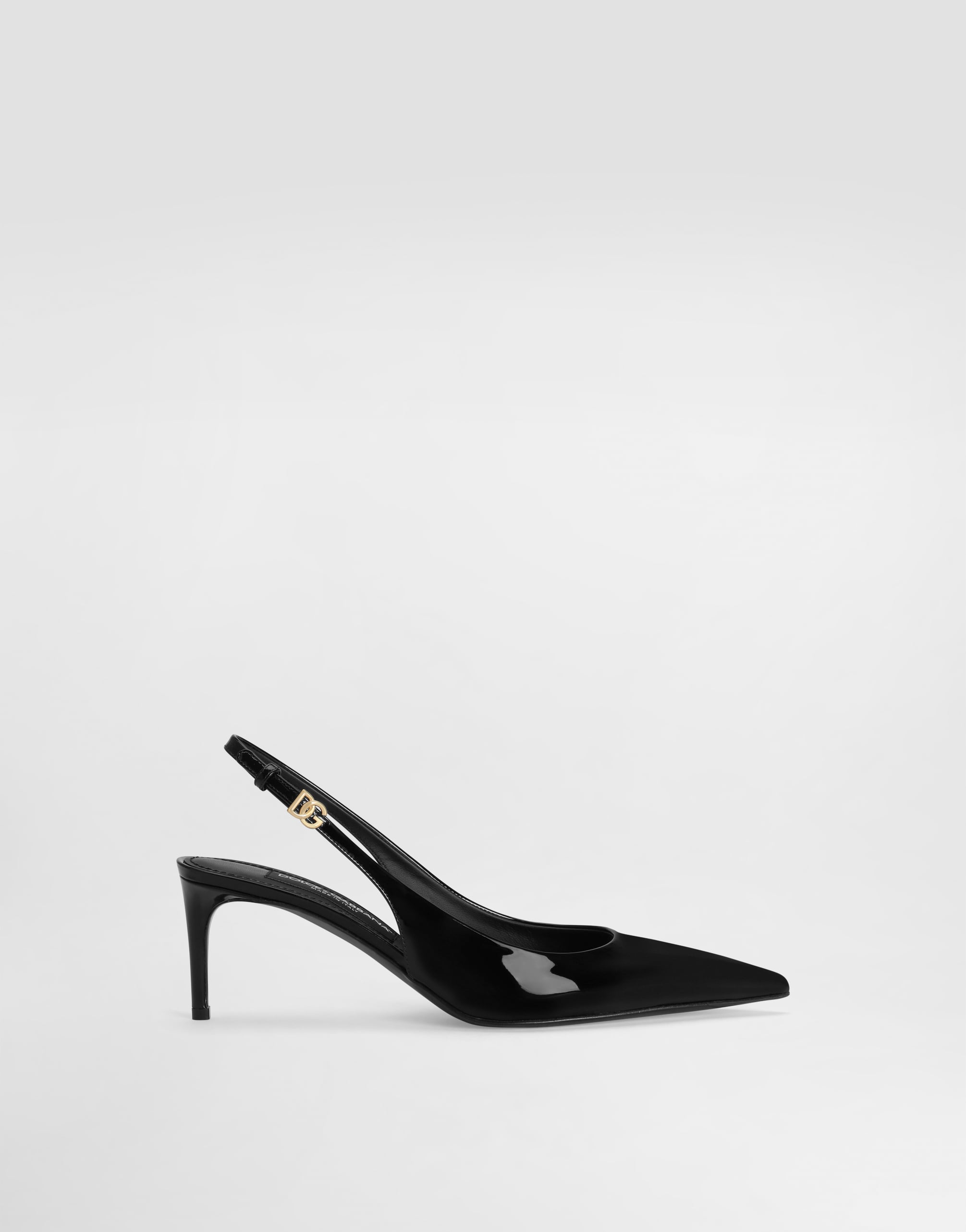 ブラックのウィメンズ スリングバックパンプス エナメル | Dolce&Gabbana®