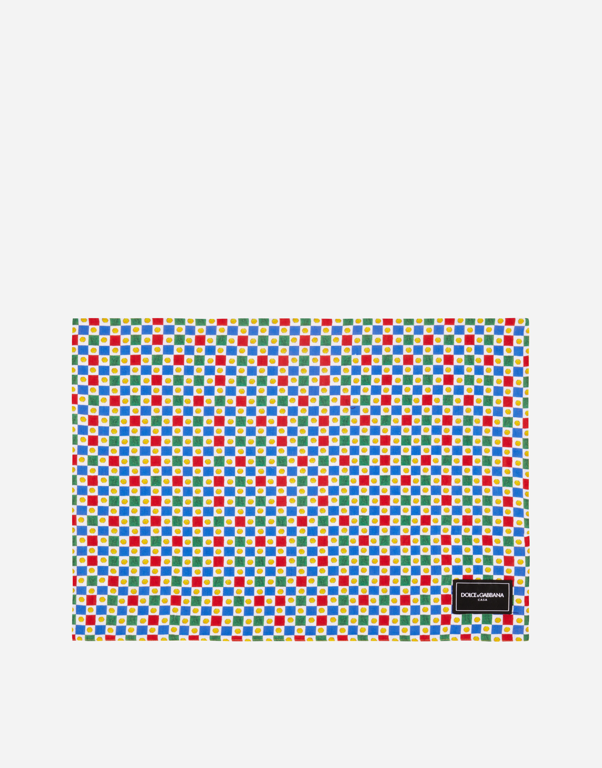 Dolce & Gabbana Set Linen Placemat And Napkin In Multicolor