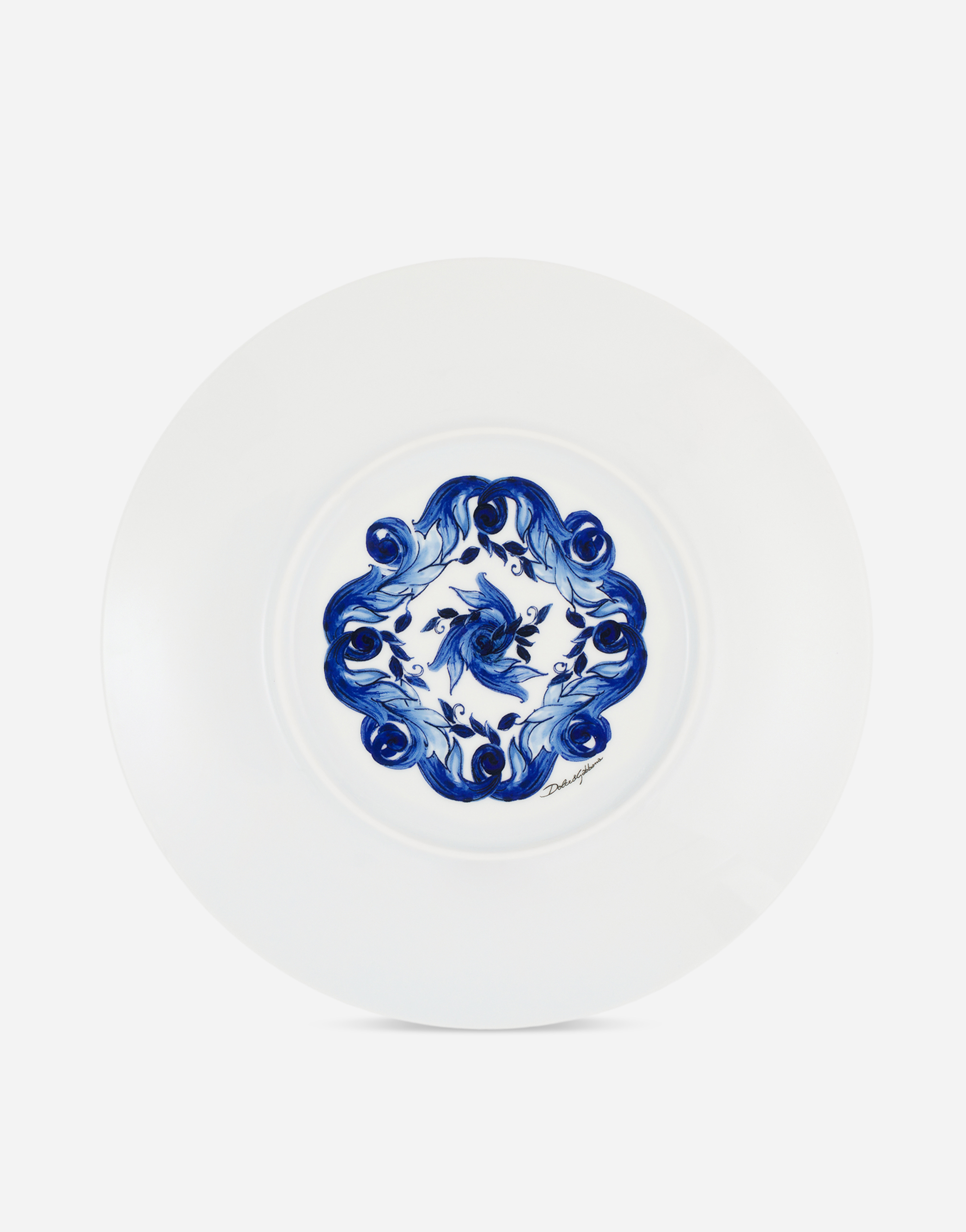 Dolce & Gabbana Porcelain Charger Plate In Multicolor