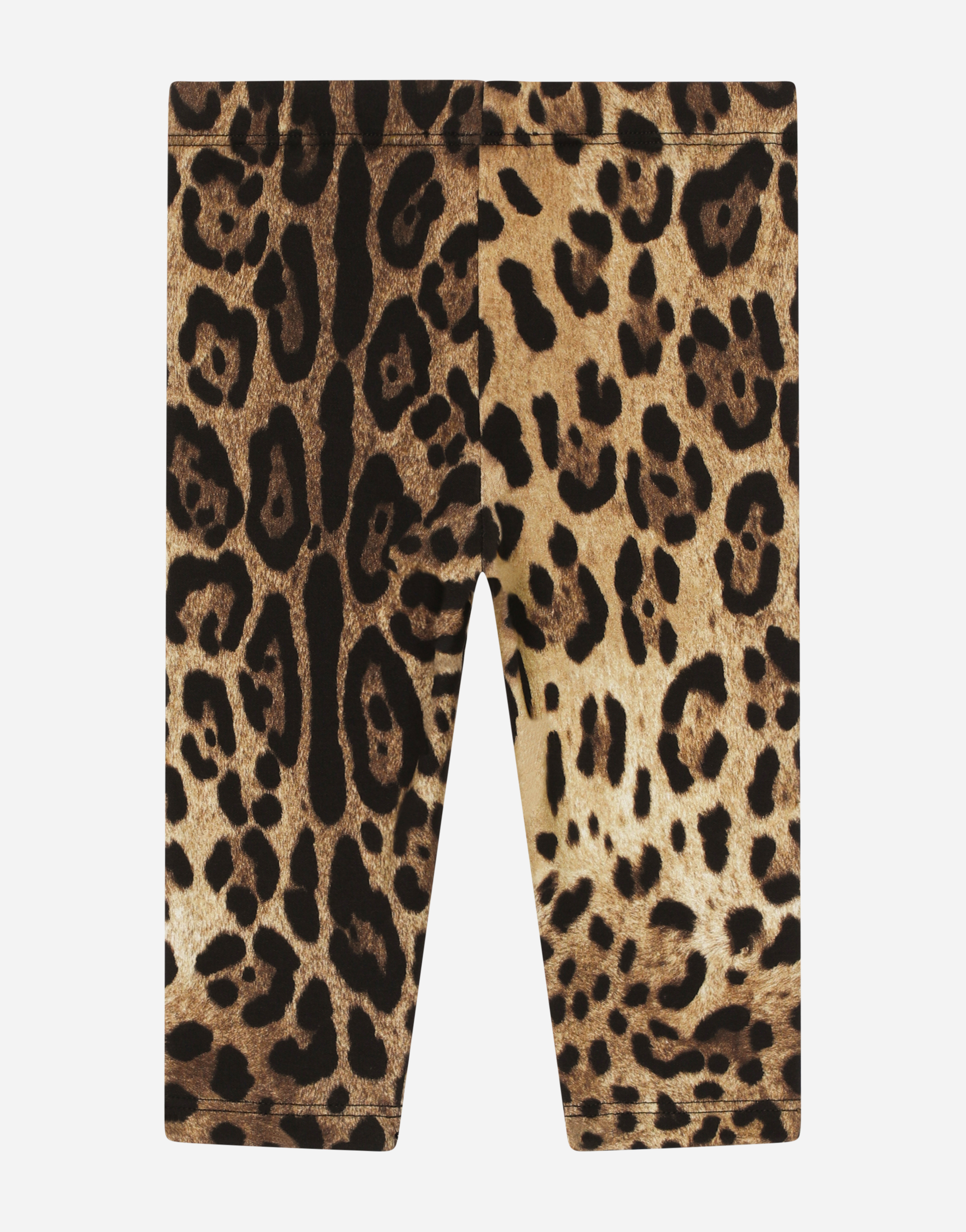 DOLCE & GABBANA LEOPARD-PRINT INTERLOCK LEGGINGS