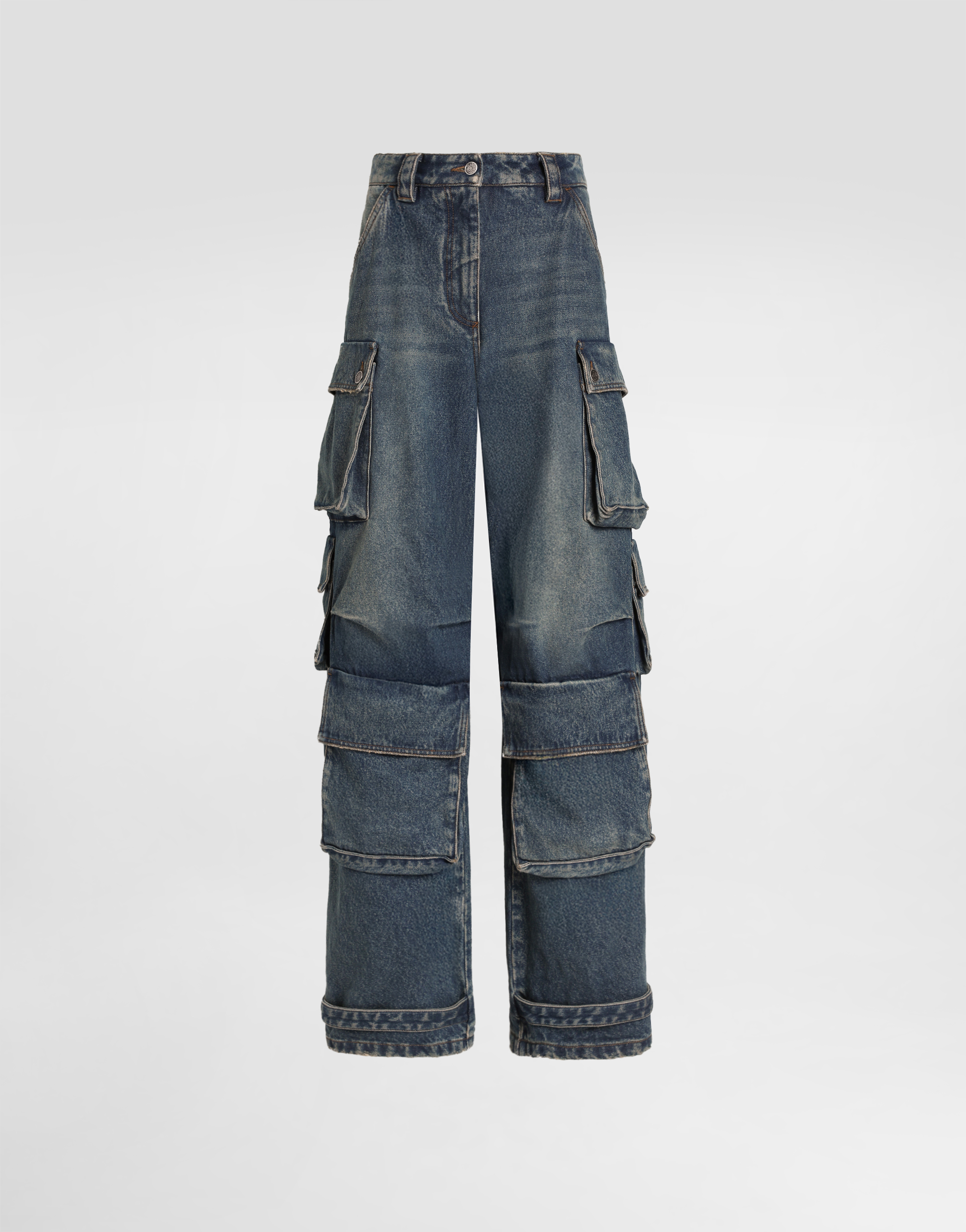 5-pocket denim trousers in Multicolor for Women | Dolce&Gabbana®