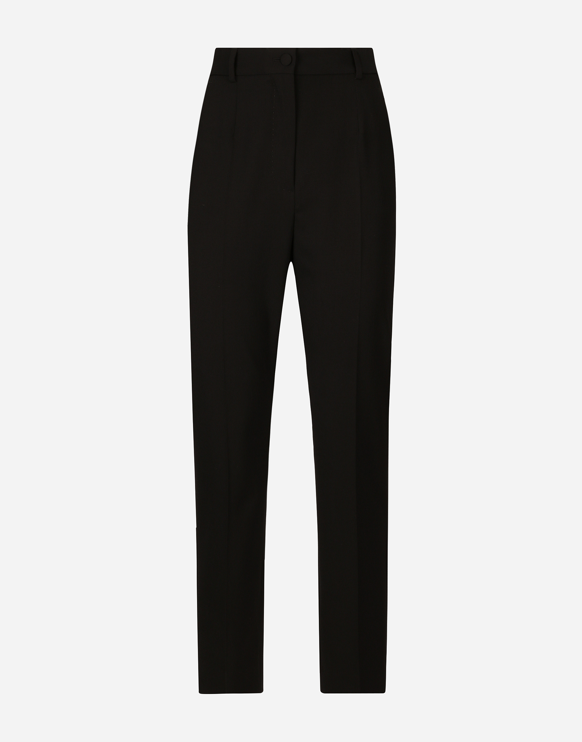 Dolce & Gabbana Slim-fit Black Wool Trousers In Black