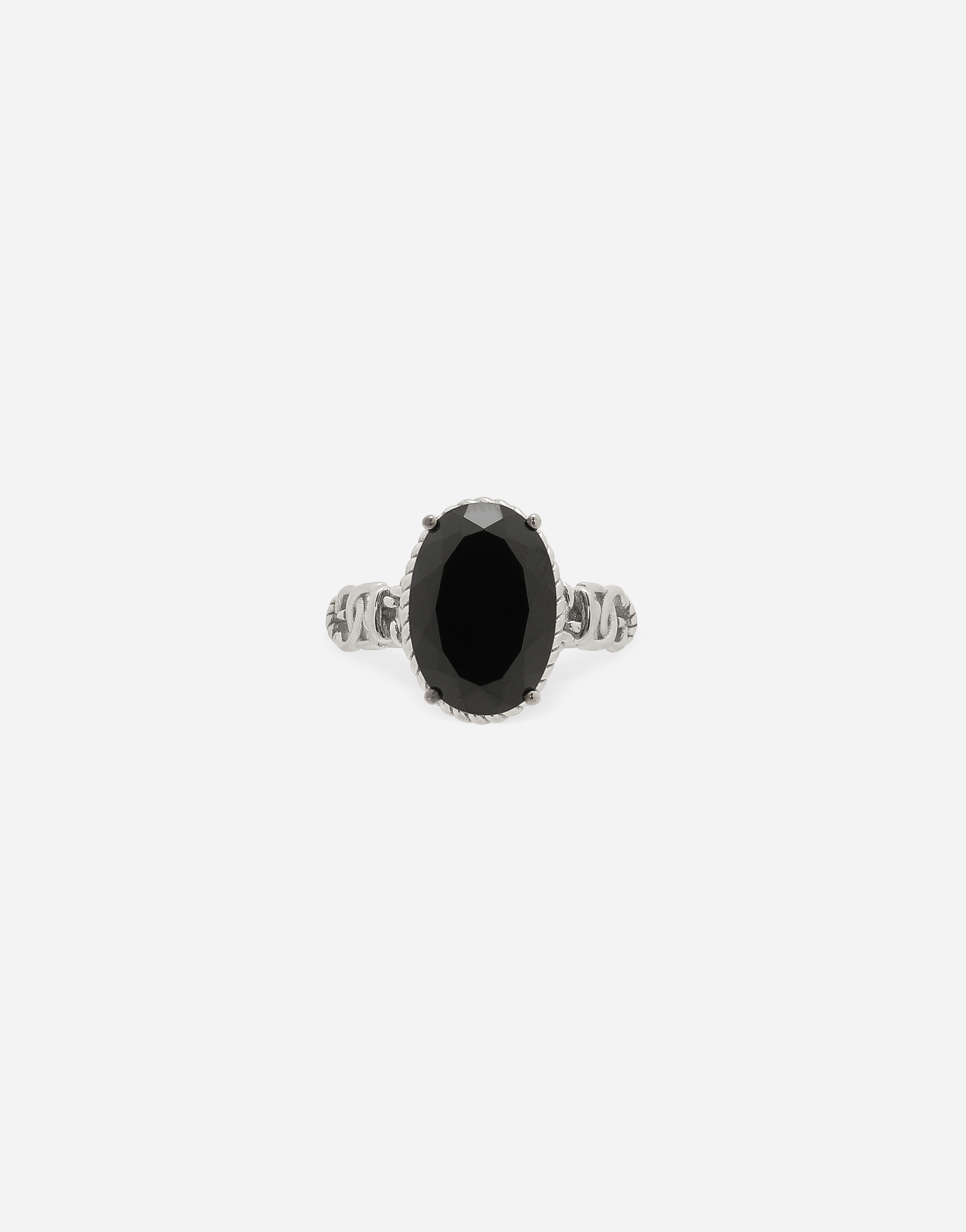 Dolce & Gabbana Anna Ring In White Gold 18kt And Black Spinels In ホワイト