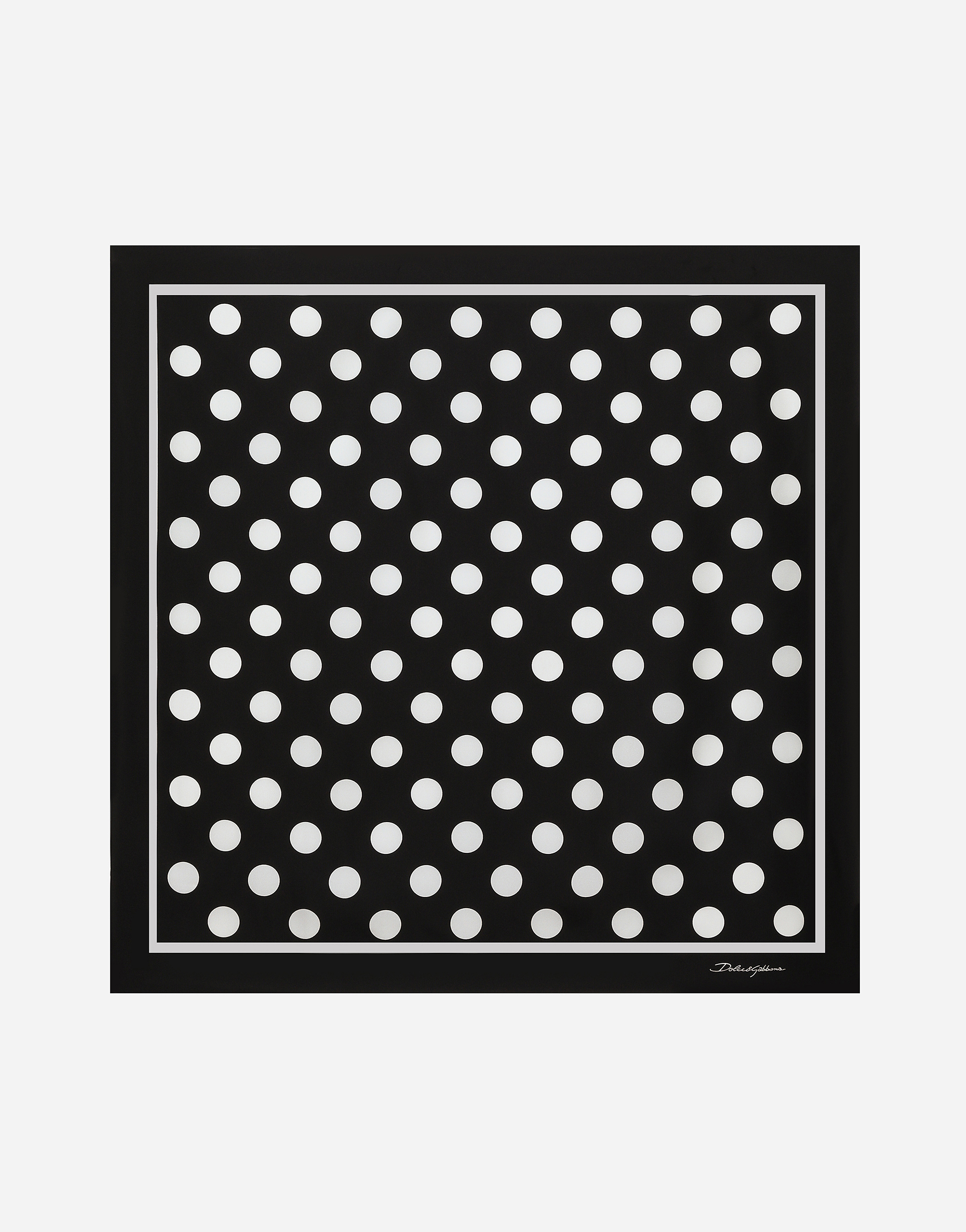 Dolce & Gabbana Silk Twill Scarf With Polka-dot And Striped Print (70x70) - Woman Scarves And Silks Print Onesize