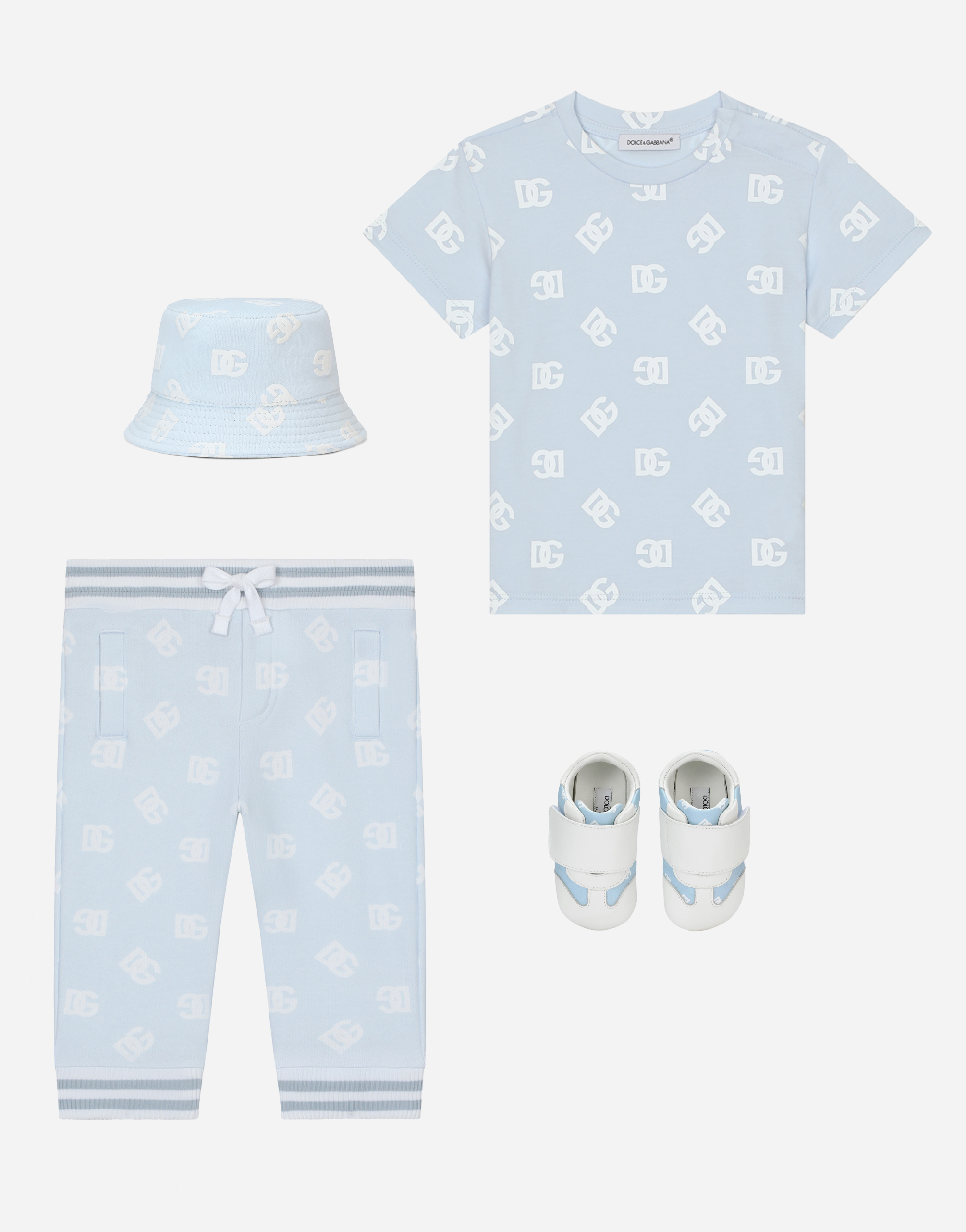 DOLCE & GABBANA JERSEY JOGGING PANTS WITH DG LOGO PRINT