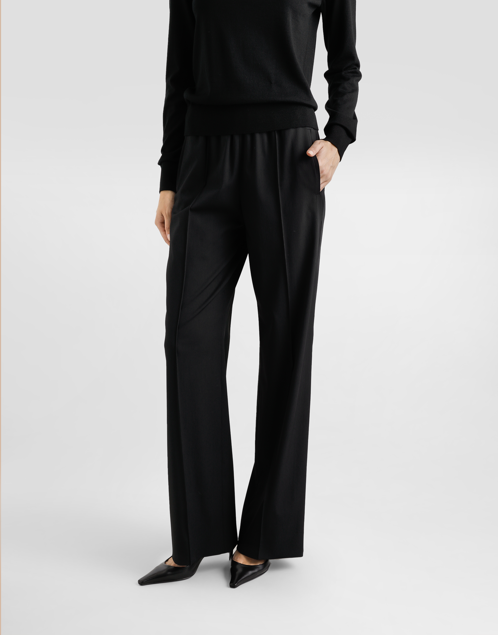 Dolce & Gabbana Jersey Milano Rib Leggings In Black