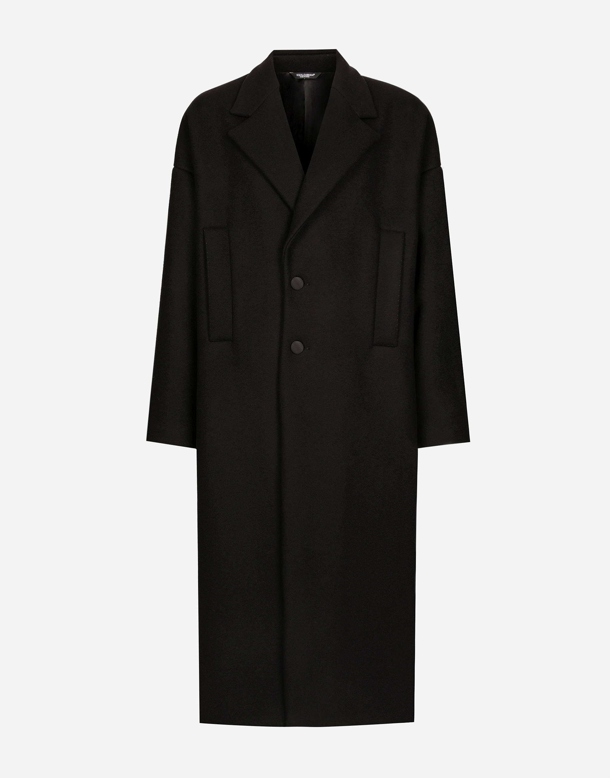Dolce & Gabbana Oversize Single-breasted Wool Coat - Man Coats And Jackets Black S