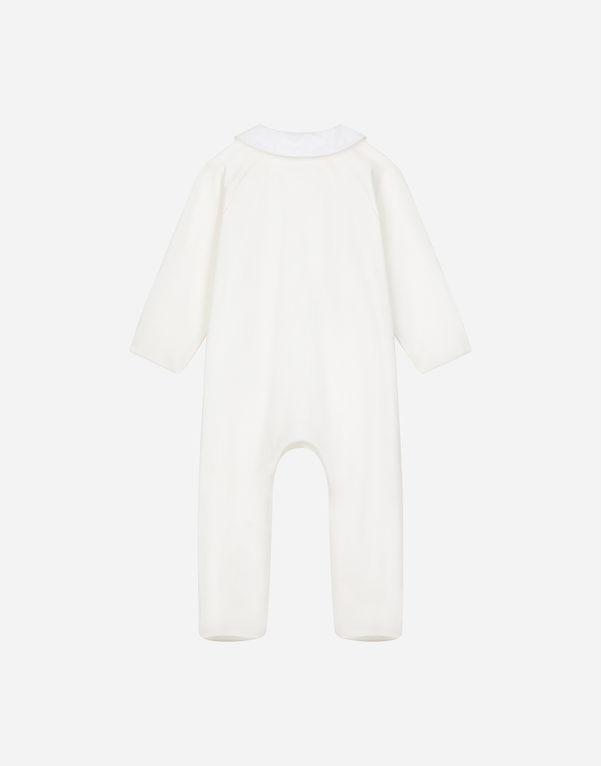 Polka-dot interlock and jacquard onesie with DG logo