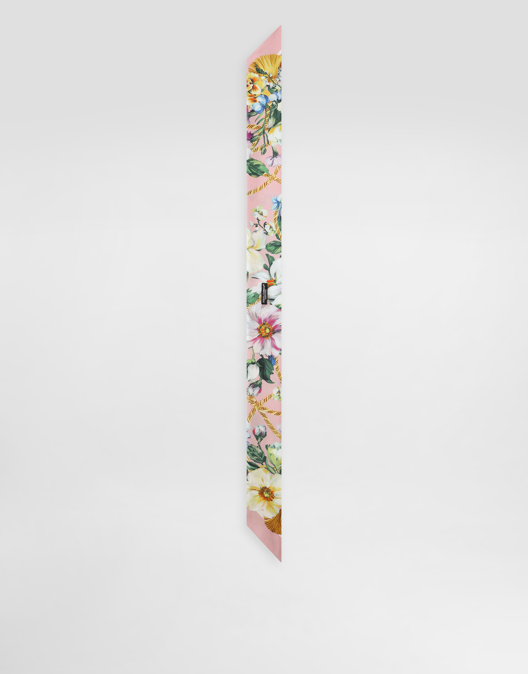 Dolce & Gabbana Floral Print Twill Headscarf In Print