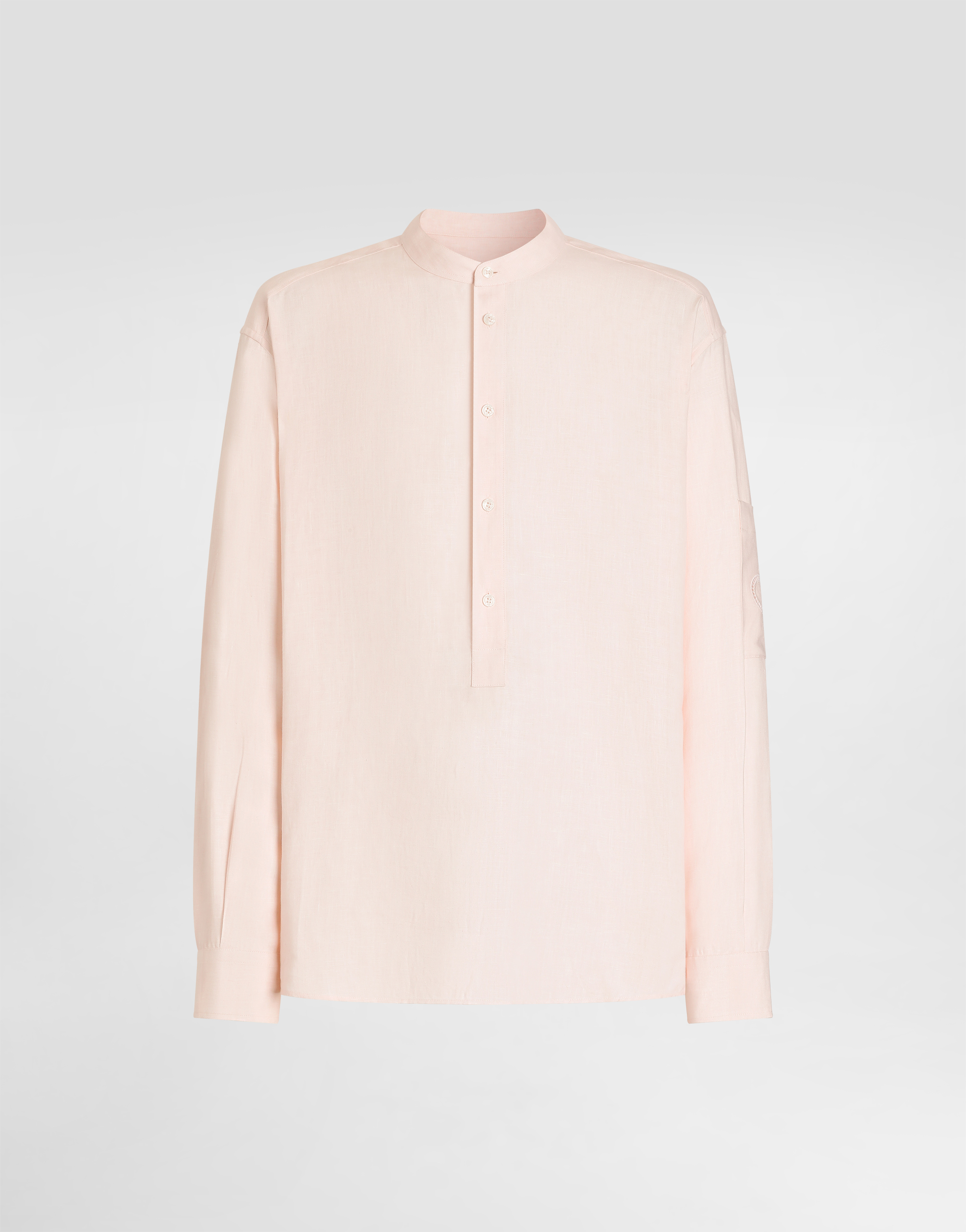 Linen shirt in Pink for Men | Dolce&Gabbana®