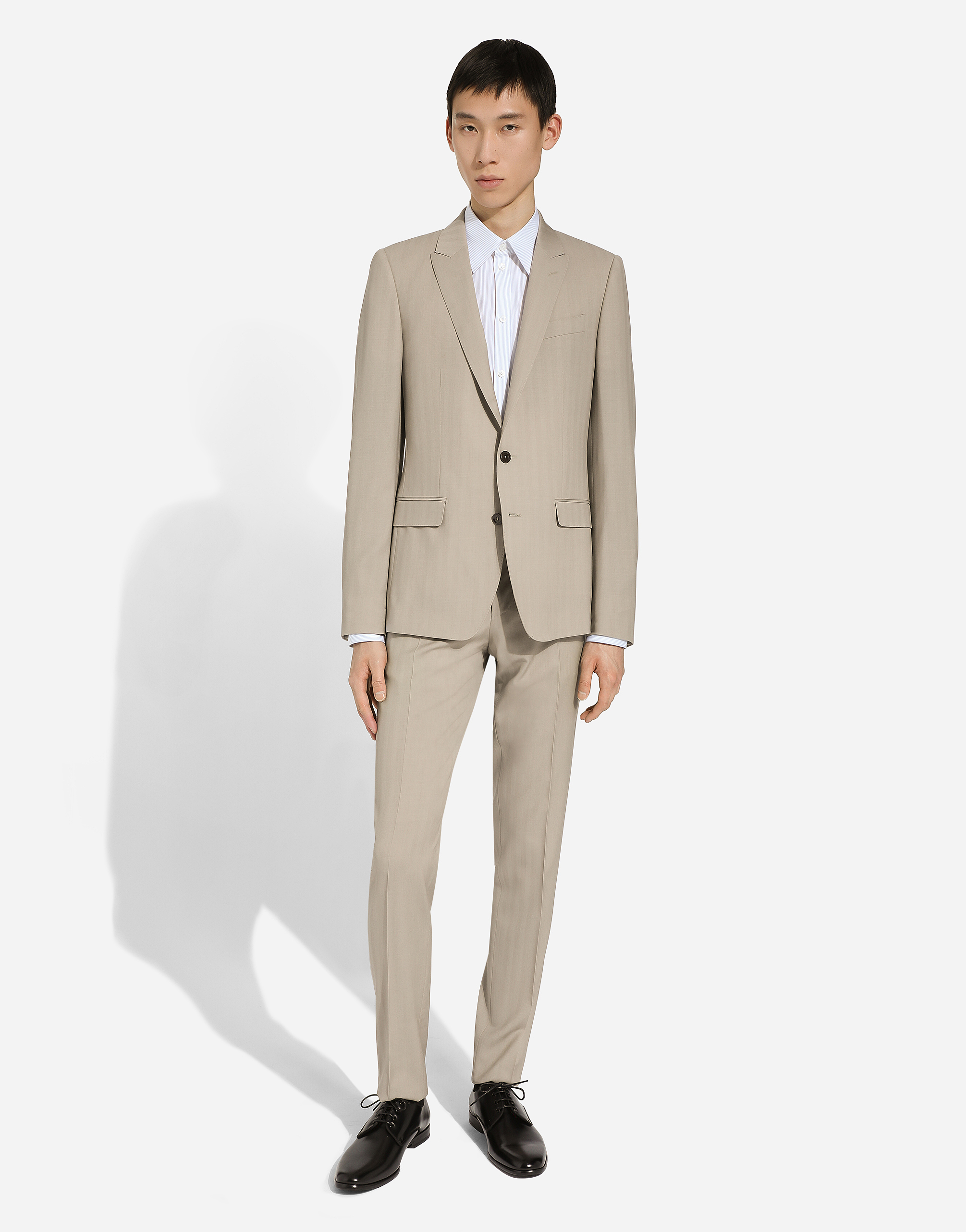 Dolce & Gabbana White Cotton Formal Dress Top Sicilia Shirt In Purple