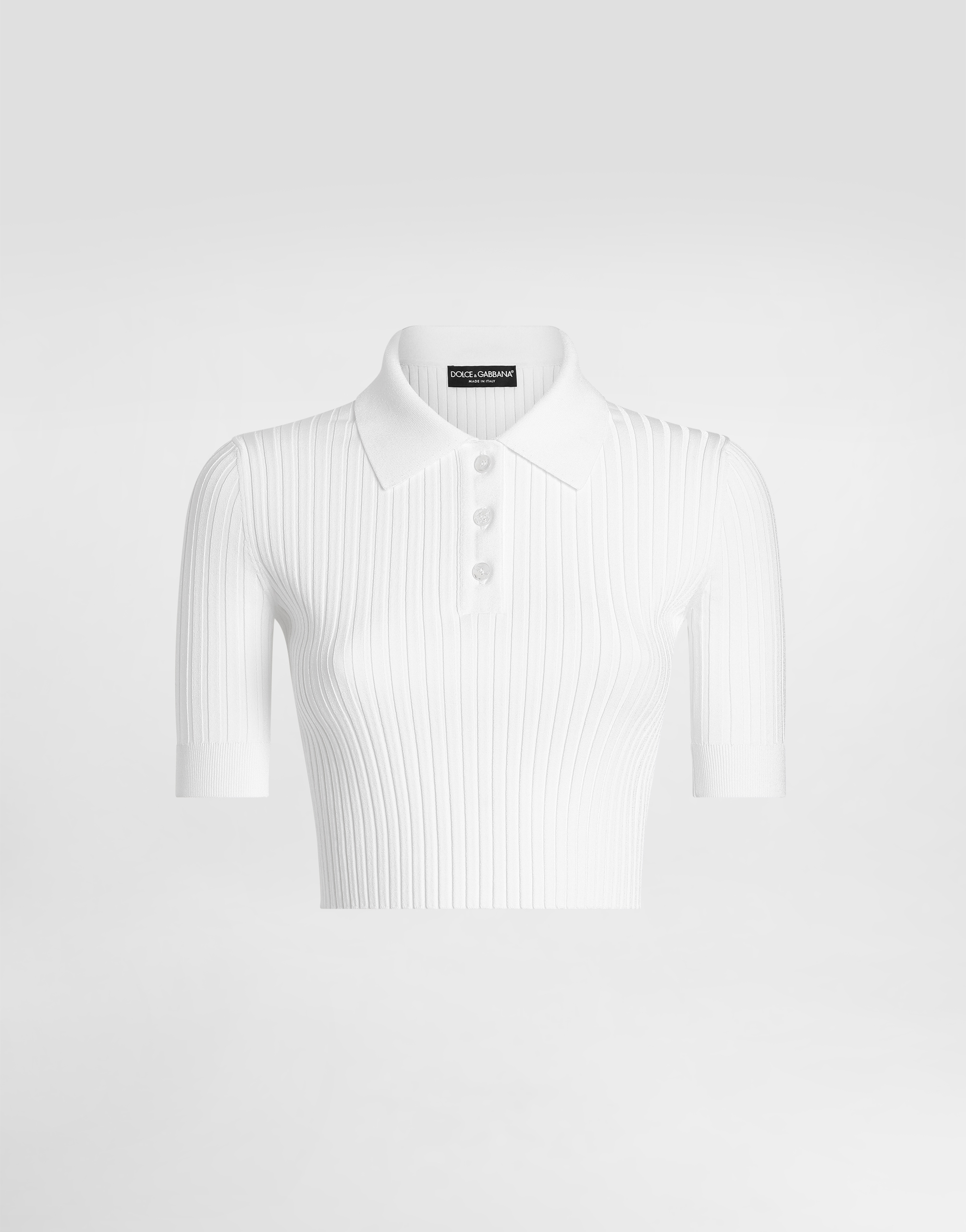Dolce & Gabbana Ribbed Polo Top