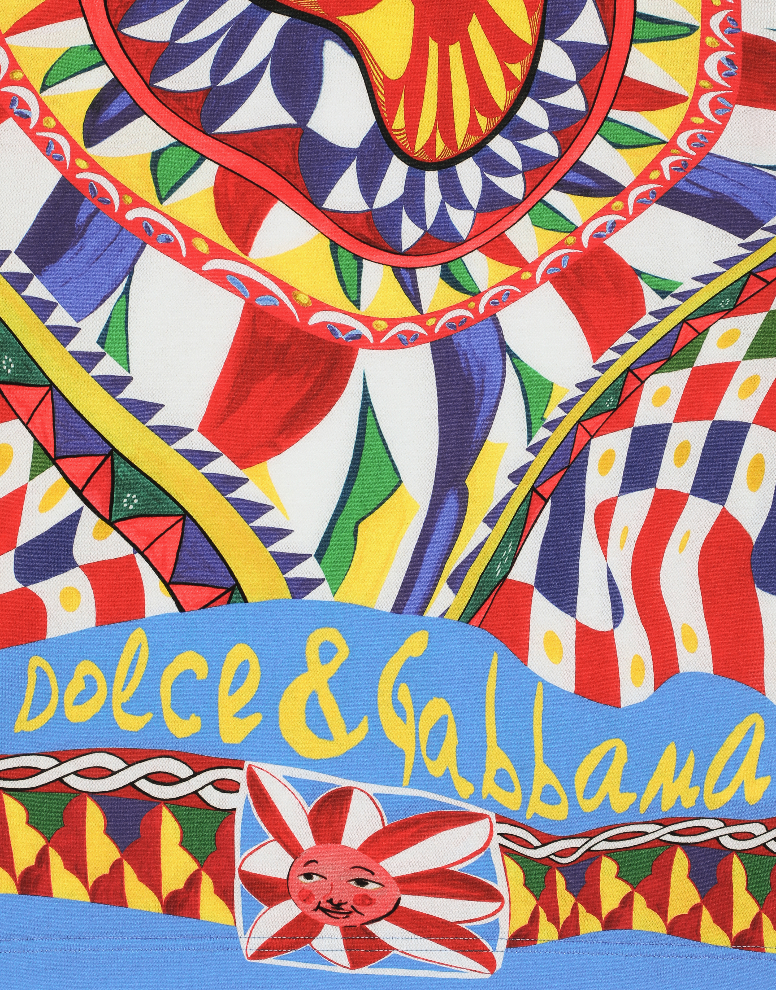 DOLCE & GABBANA COTTON T-SHIRT WITH CARRETTO PRINT